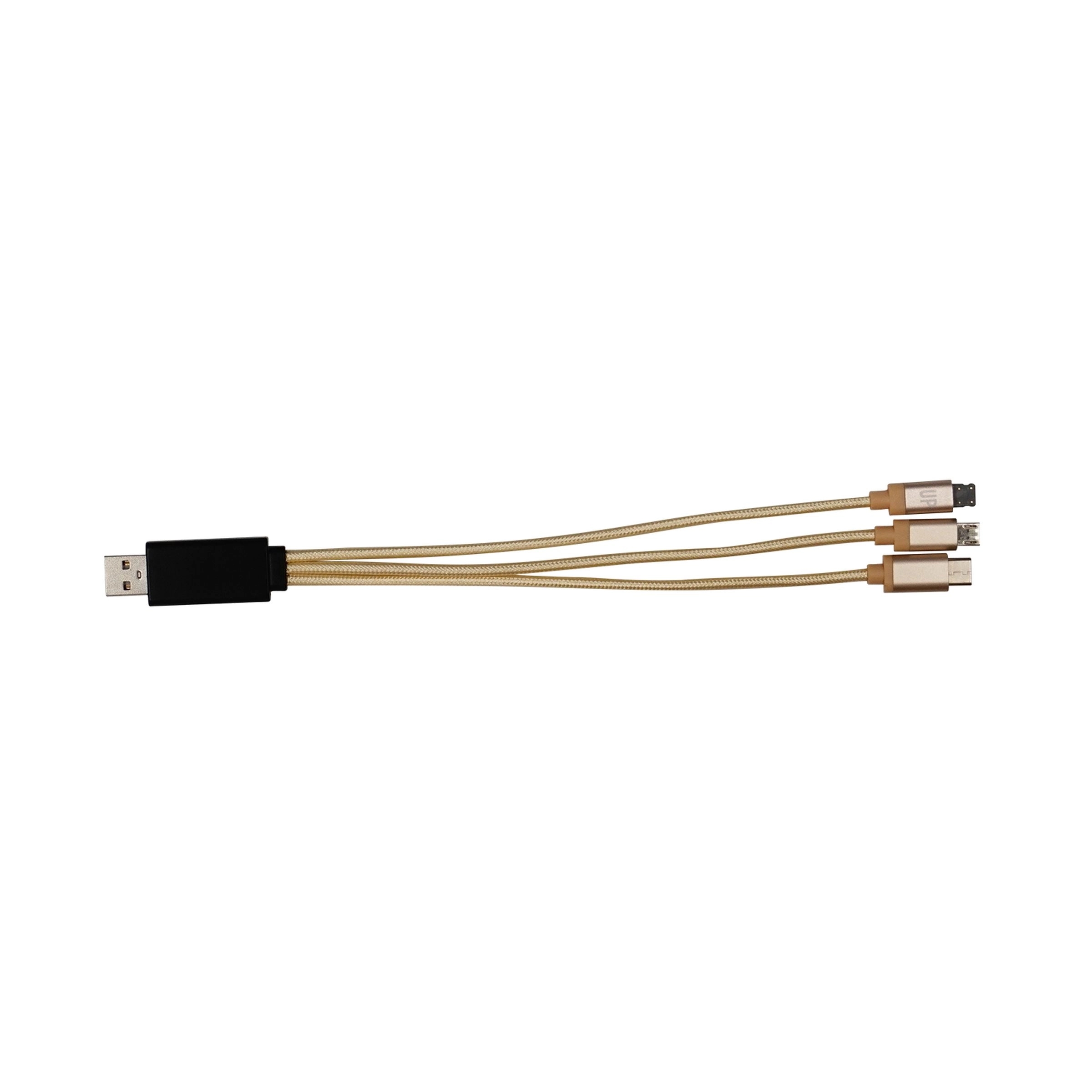 Metallic Light Up Logo Cable with Type C USB 5