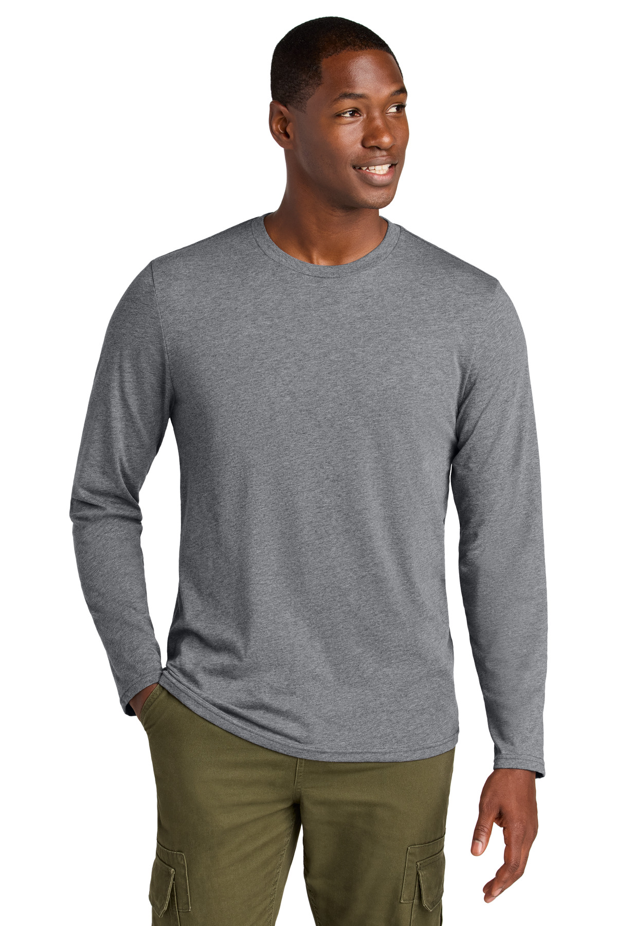 District Perfect Weight CVC Long Sleeve Tee DT185 64