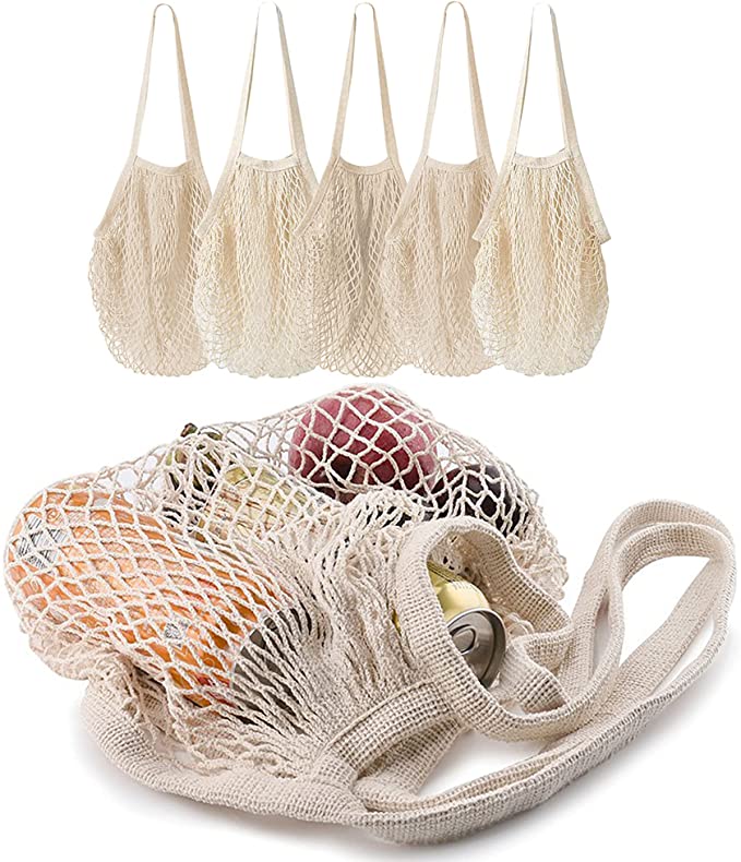 HotShine Mesh Bags Reusable Cotton Mesh Grocery Bags 9