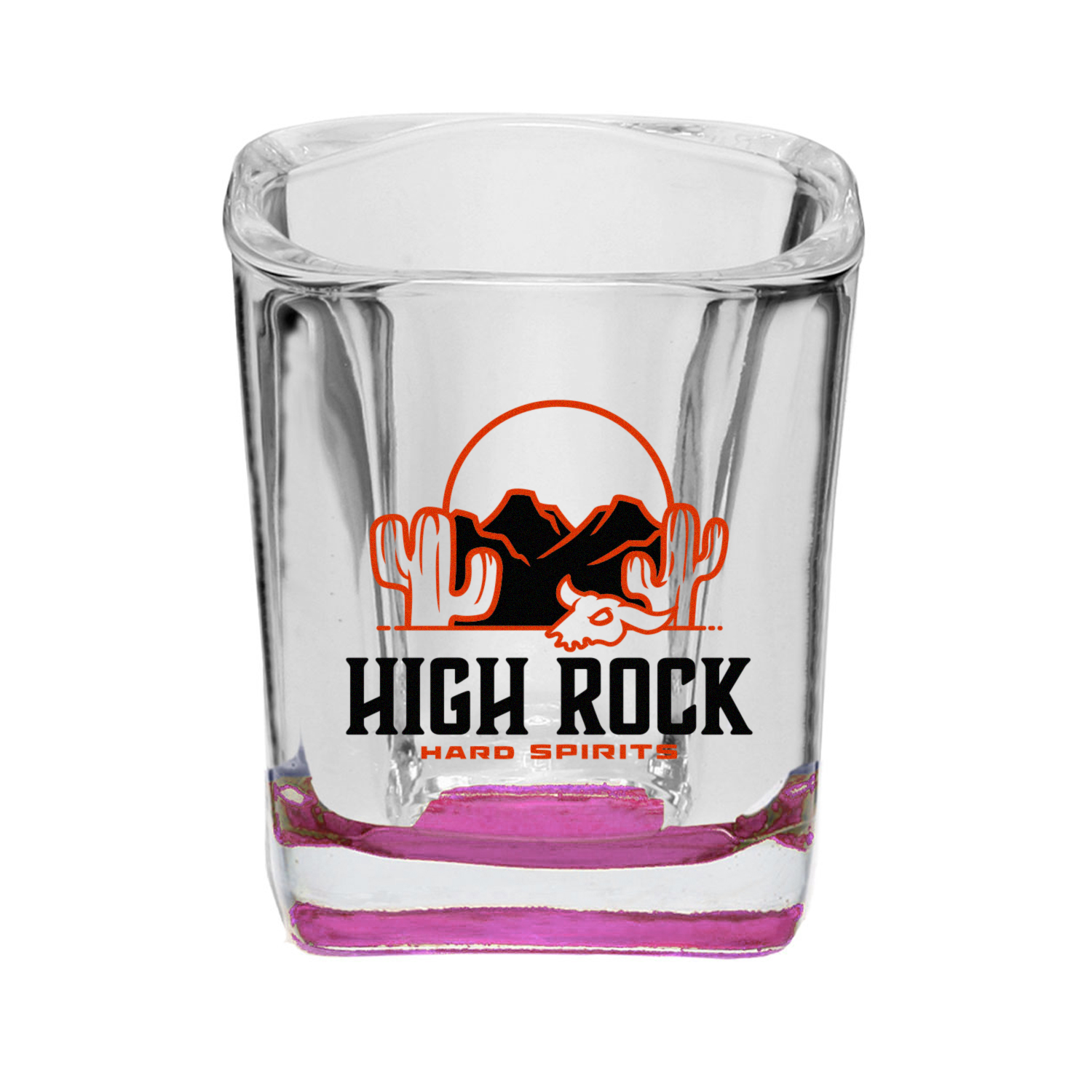 2 oz. Rounded Square Shot Glass (2 Color Imprint) 6