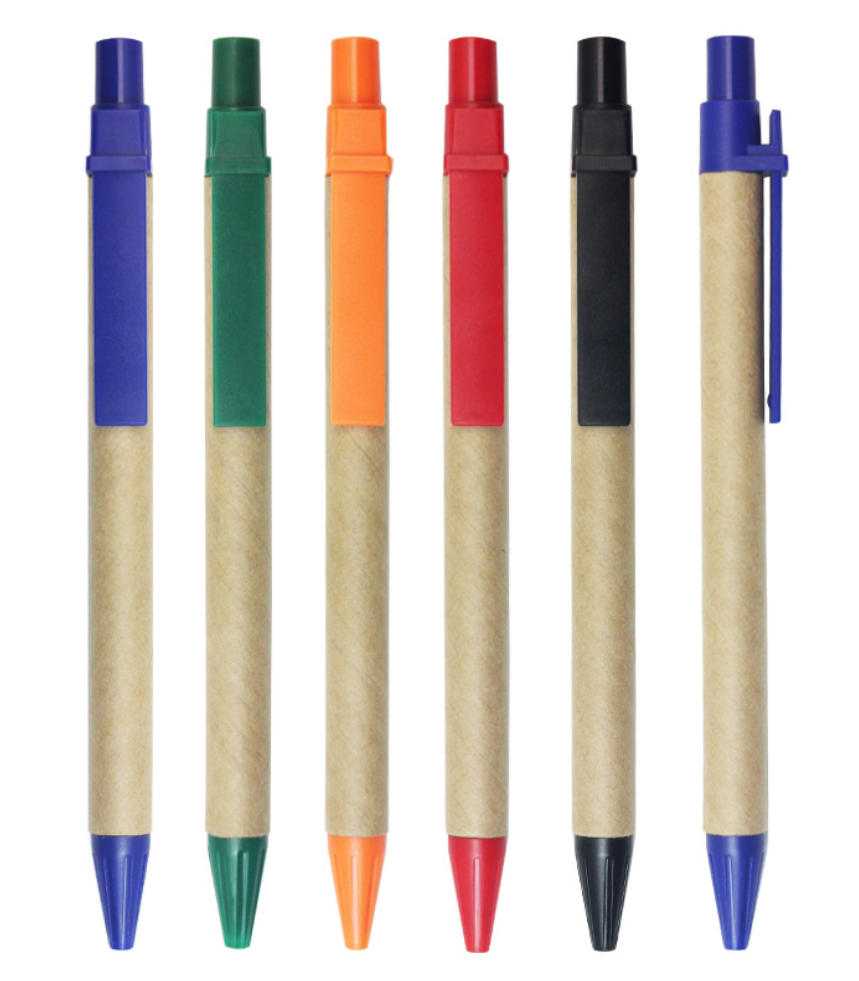 Eco-friendly Recycled Kraft Paper Ballpoint Pen (Wide Clip) 2