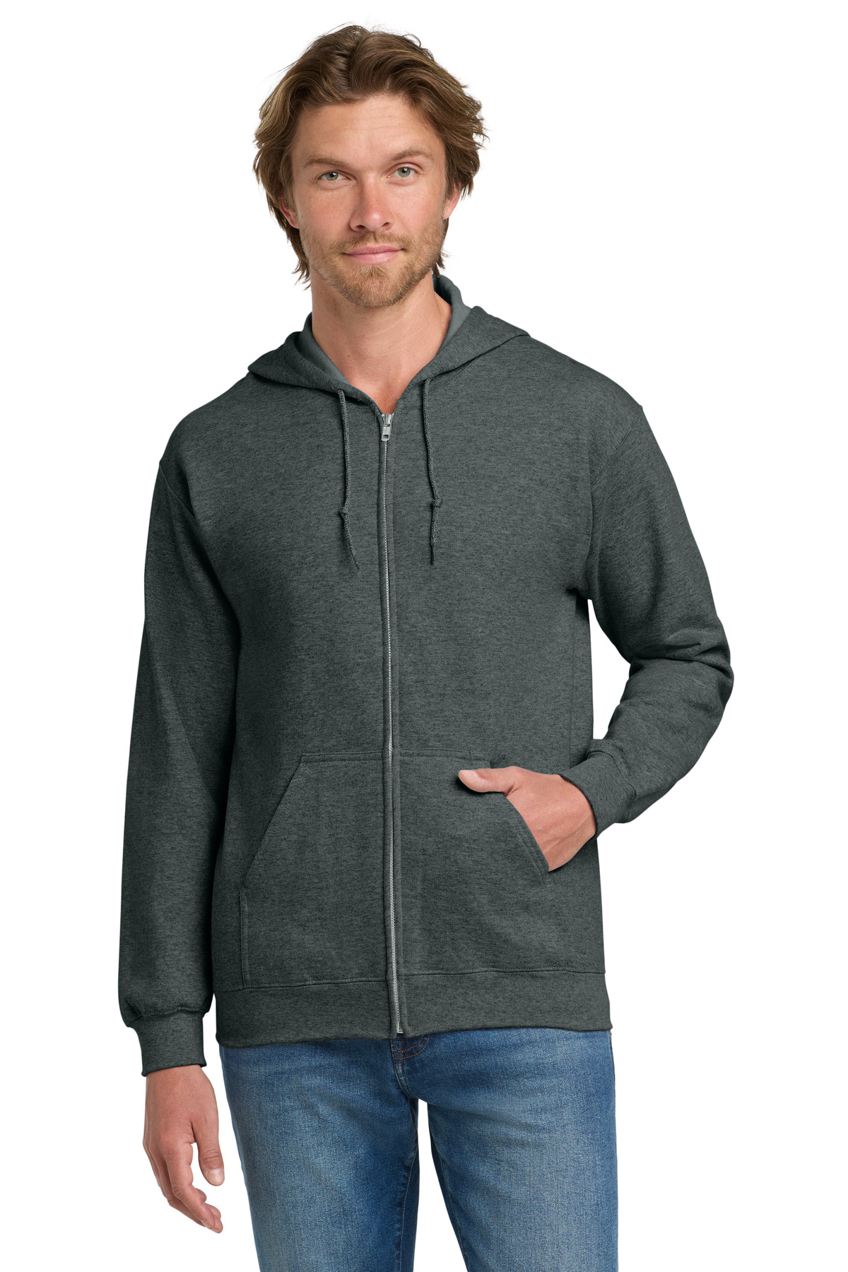 Gildan - Heavy Blend Full-Zip Hooded Sweatshirt. 18600, custom hoodie or sweatshirt with logo imprint 130