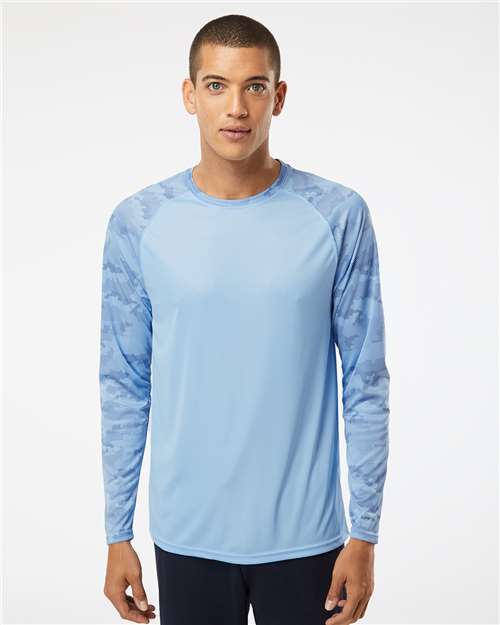 Unisex Cayman Performance Camo Colorblocked Long Sleeve T-Shirt - 216 99