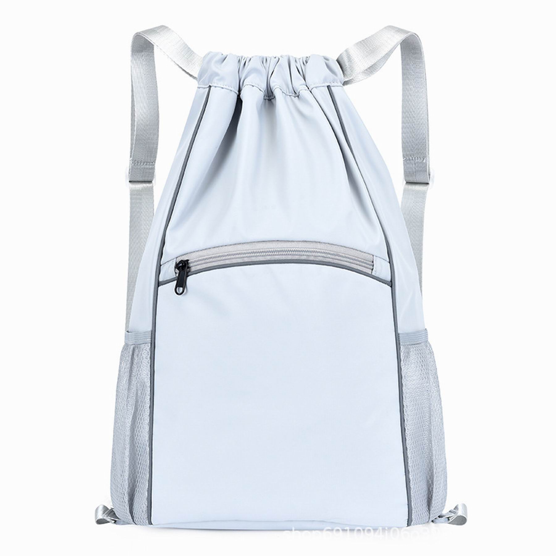 Drawstring Backpack With Reflective Strips 7