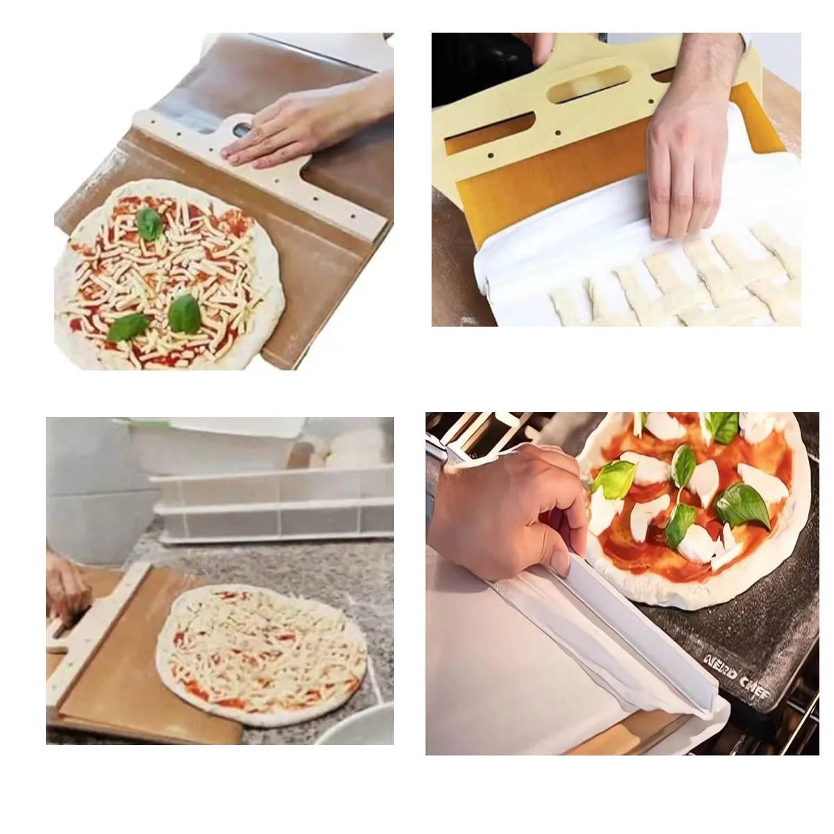 Multi Purpose Premium Natural Wooden Sliding Pizza Tray 3