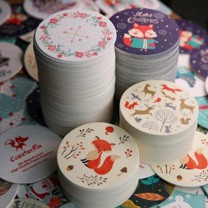 4" Round Pulpboard Coasters 5