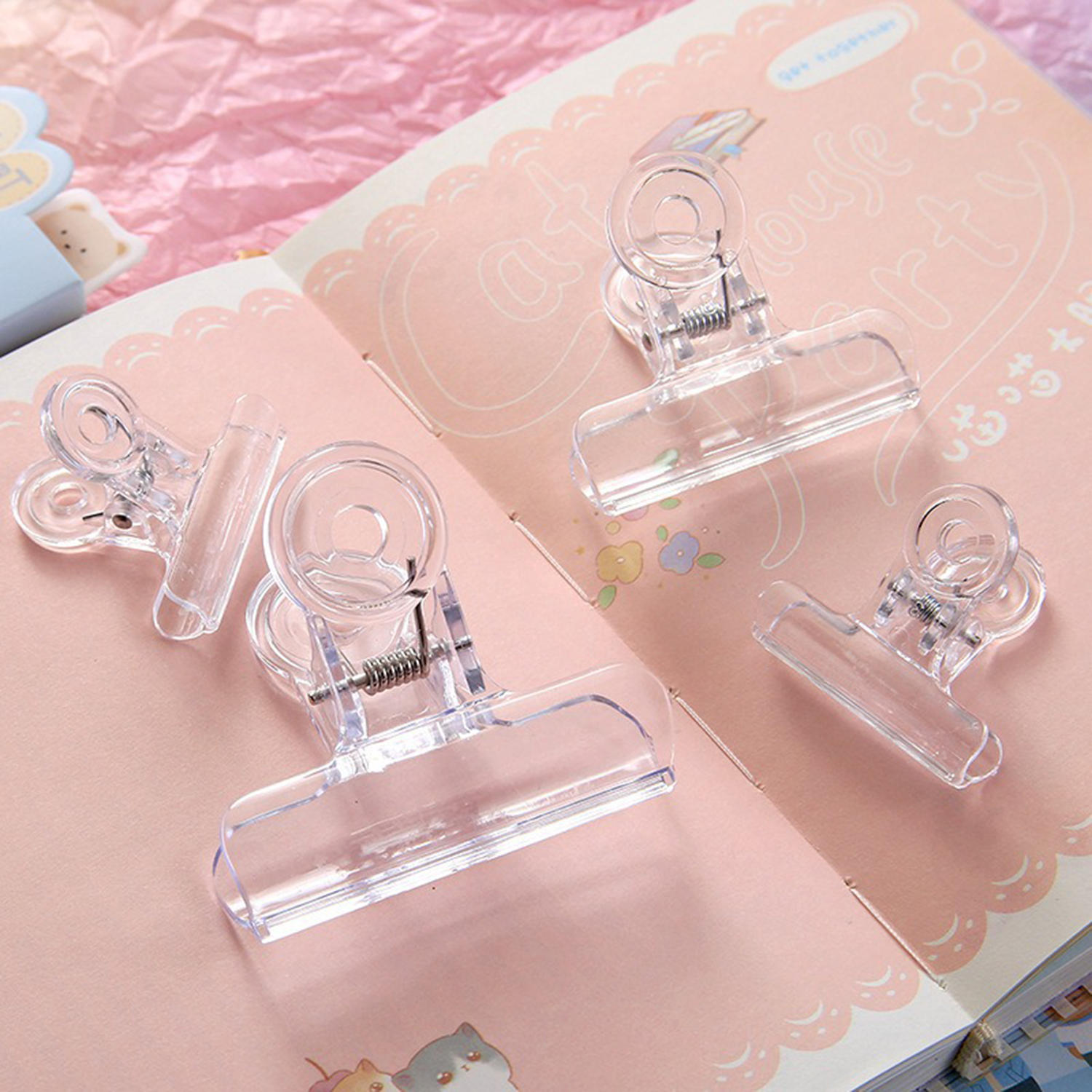2.5" Color transparent Plastic Clip 1