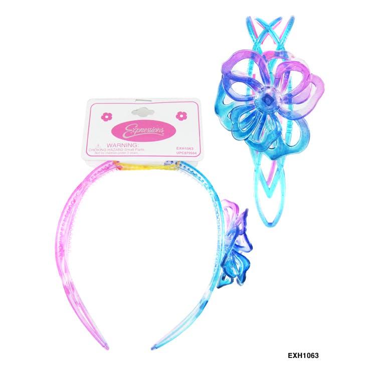Flower Ombre Headbands - Blue/Pink/Purple 2