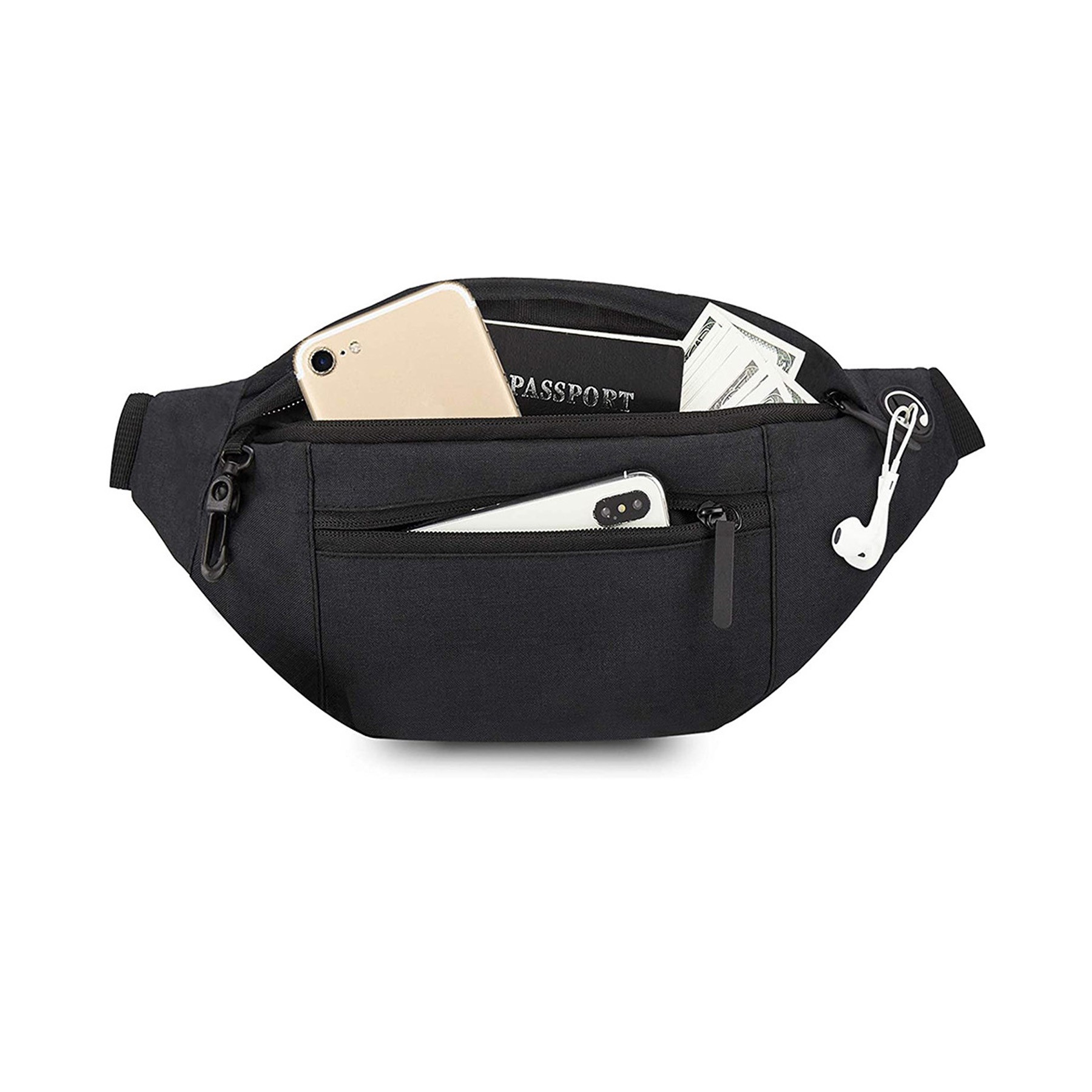 Fanny Pack with 4-Zipper Pockets 6