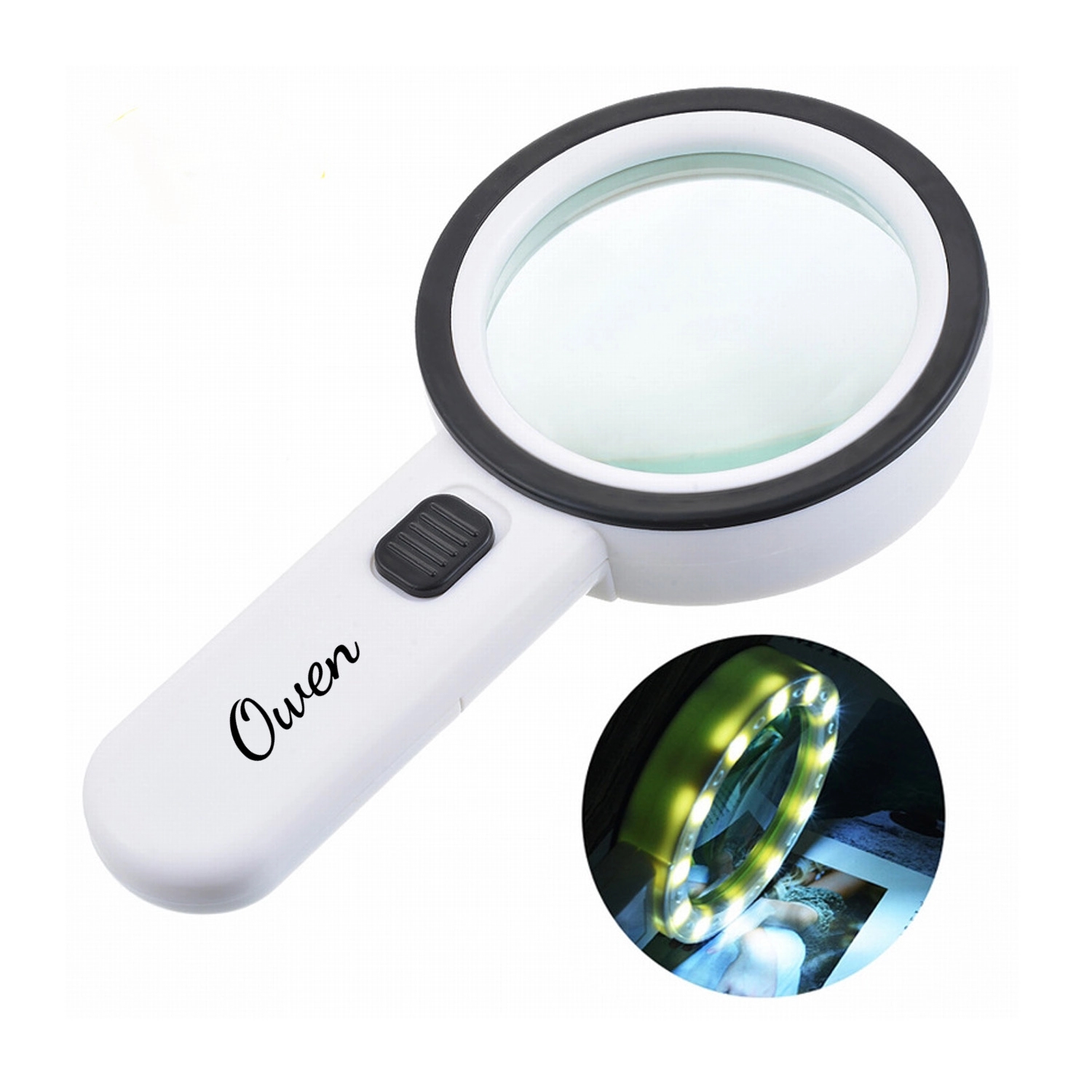 30X Handheld Large Lighted Magnifier 3