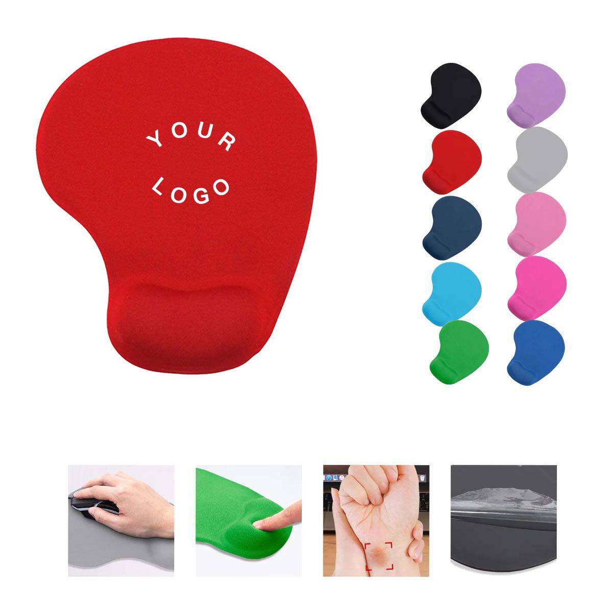 Mouse Pad with Silicone Wrist Support Ergonomic Design 4