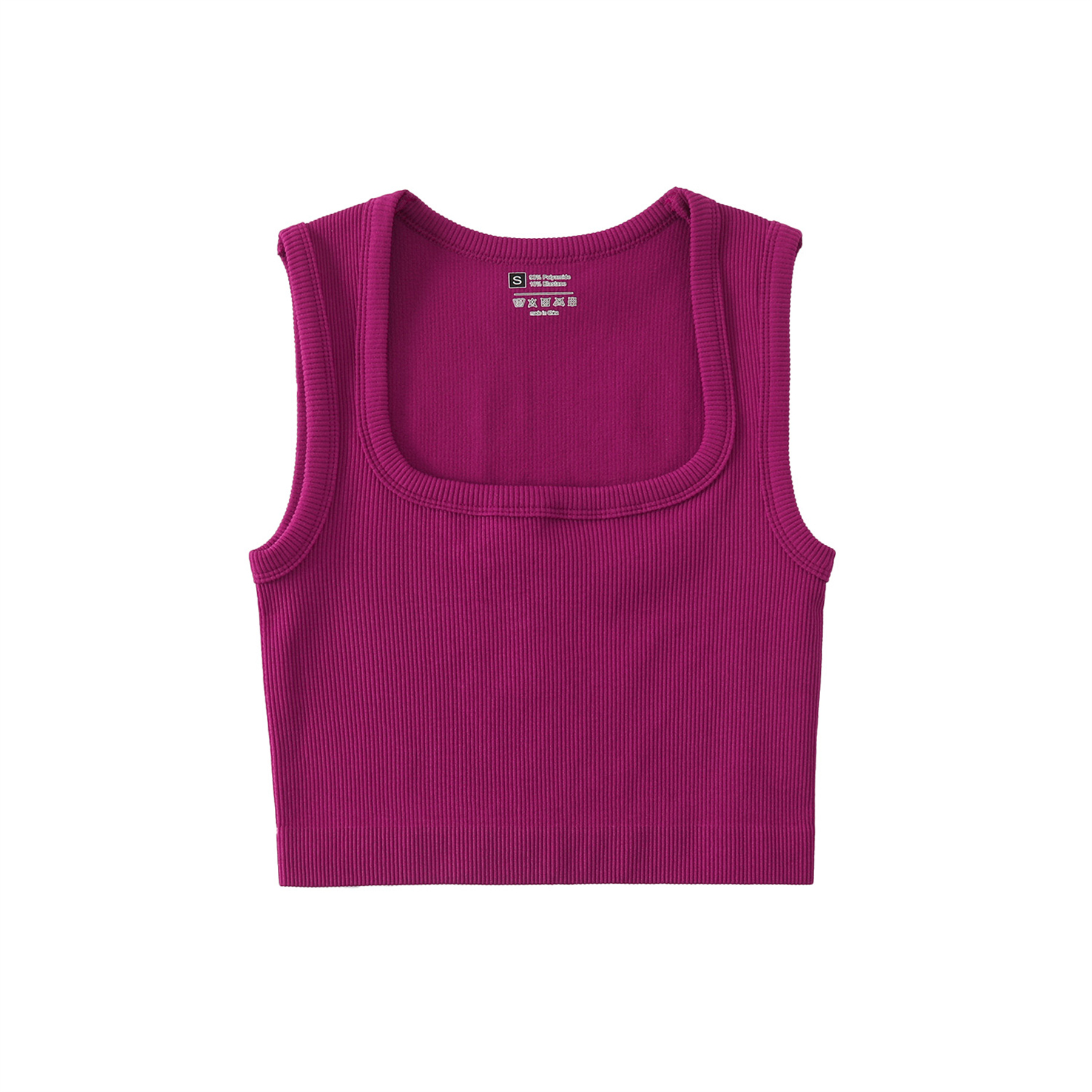 Womens Ribbed Longline Sports Bra 4