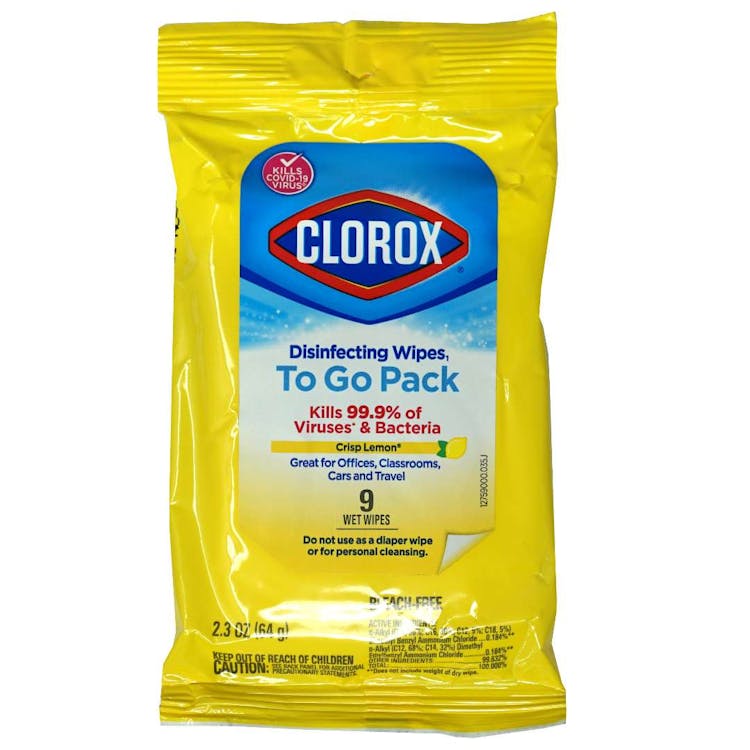Clorox Crisp Lemon Scent to Go Wipes - 9 Count 2