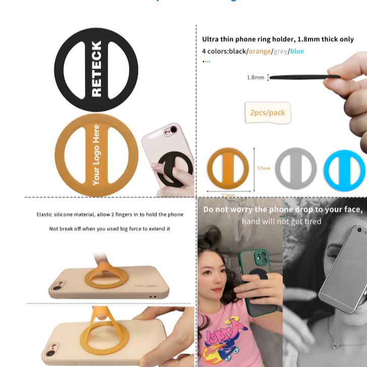 Ultra thin phone ring holder 1