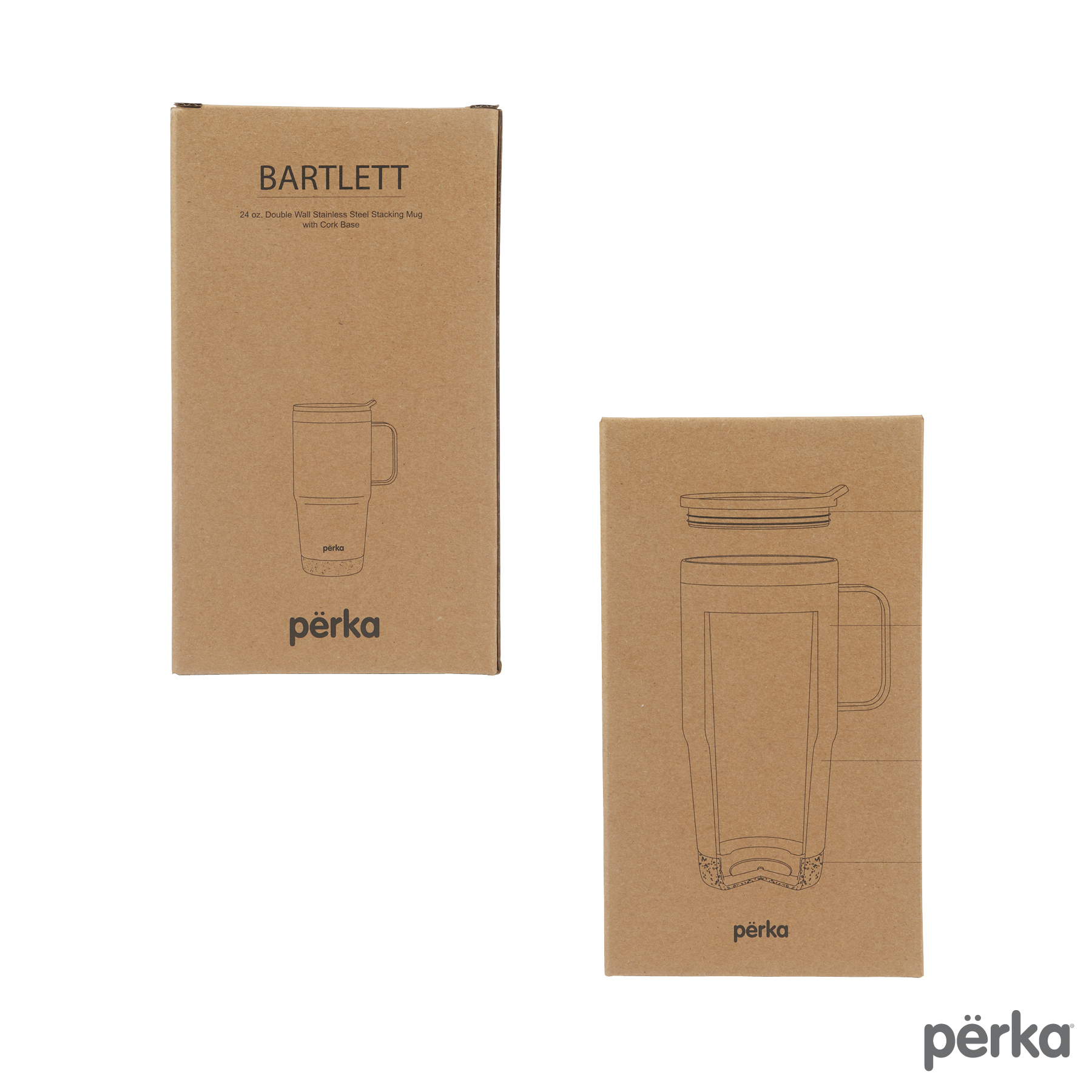 Perka® Bartlett 24 oz. Double Wall, Stainless Steel Stacking Mug 38