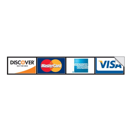4-Logo Horizontal Credit Card Decal 1