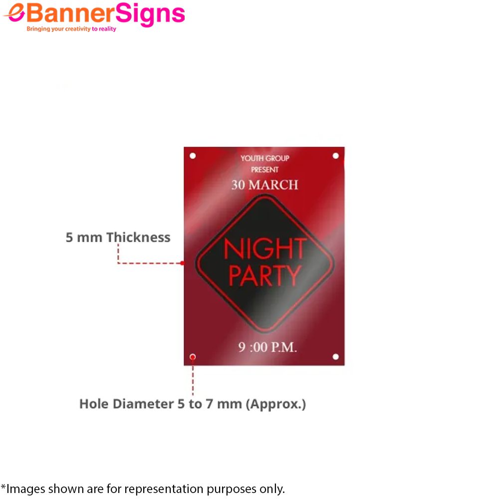 Reflective PVC Foam Board Signs with Top and Bottom Holes 2