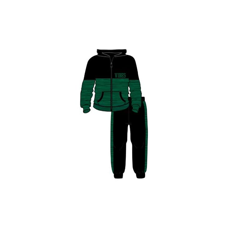 Boys' Fleece Hooded Jacket Set Green 4-7 2