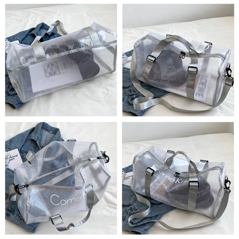 Custom Clear PVC Gym Sports Travel Duffel Bags 5