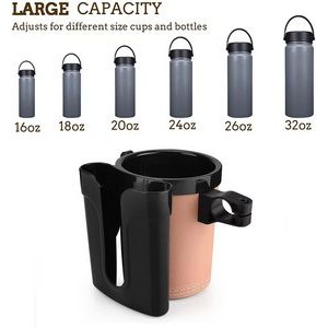 3-in-1 Bike Stroller Cup Holder With Phone Keys Storage 17