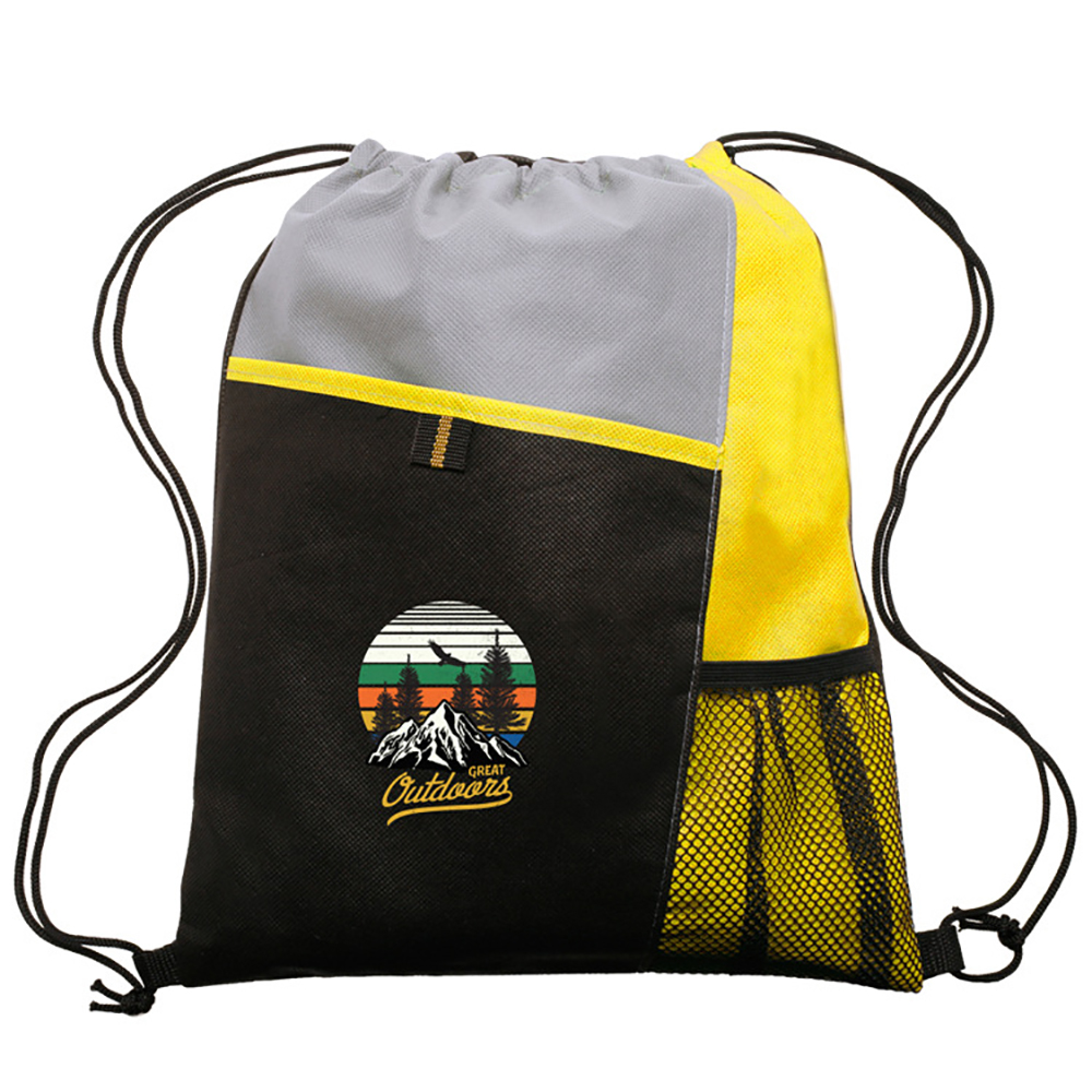 Slant Pocket Drawstring Sports Backpack 5