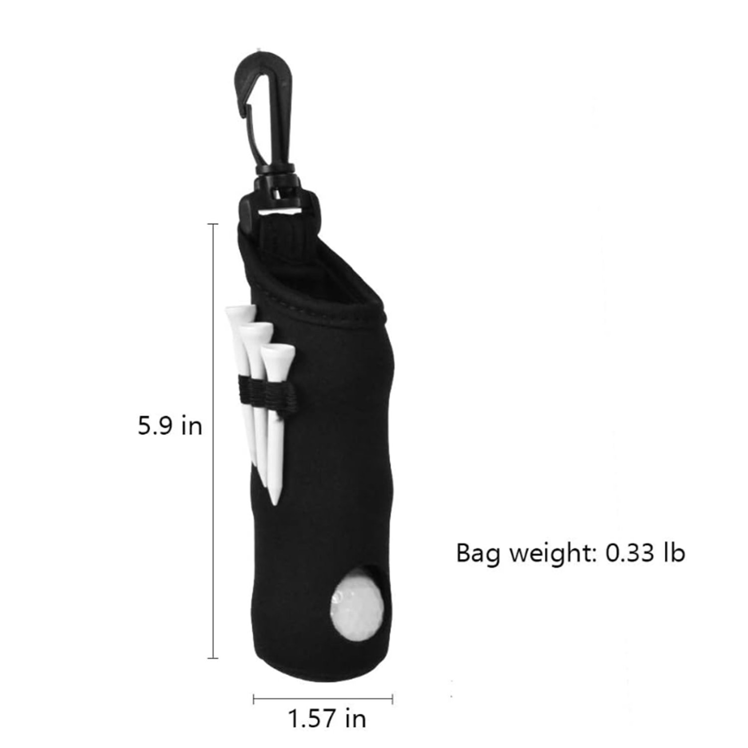 Portable Storage Bag With Golf Ball 3 Tees 2