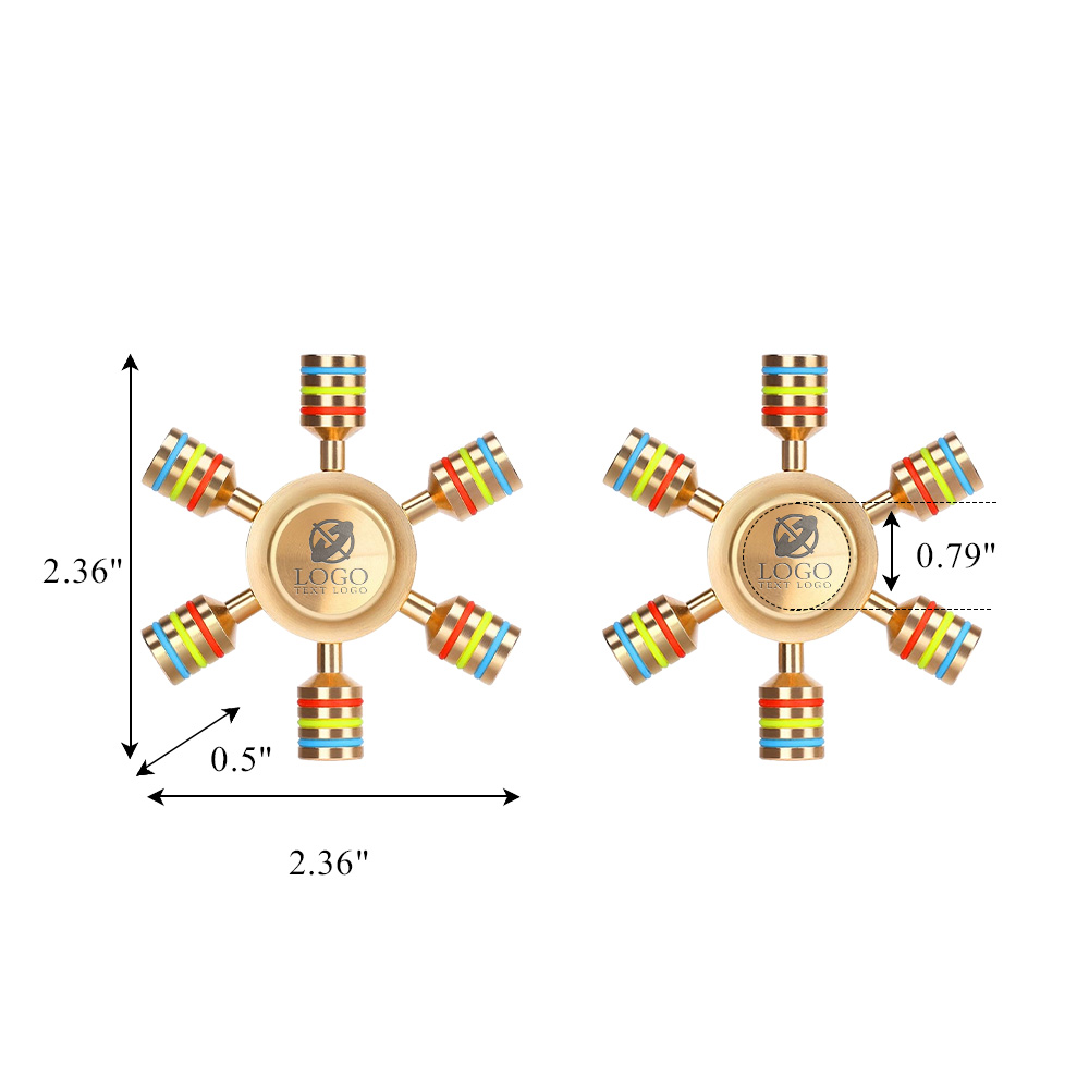Custom Detachable Hexagonal Rudder Fidget Spinner 1