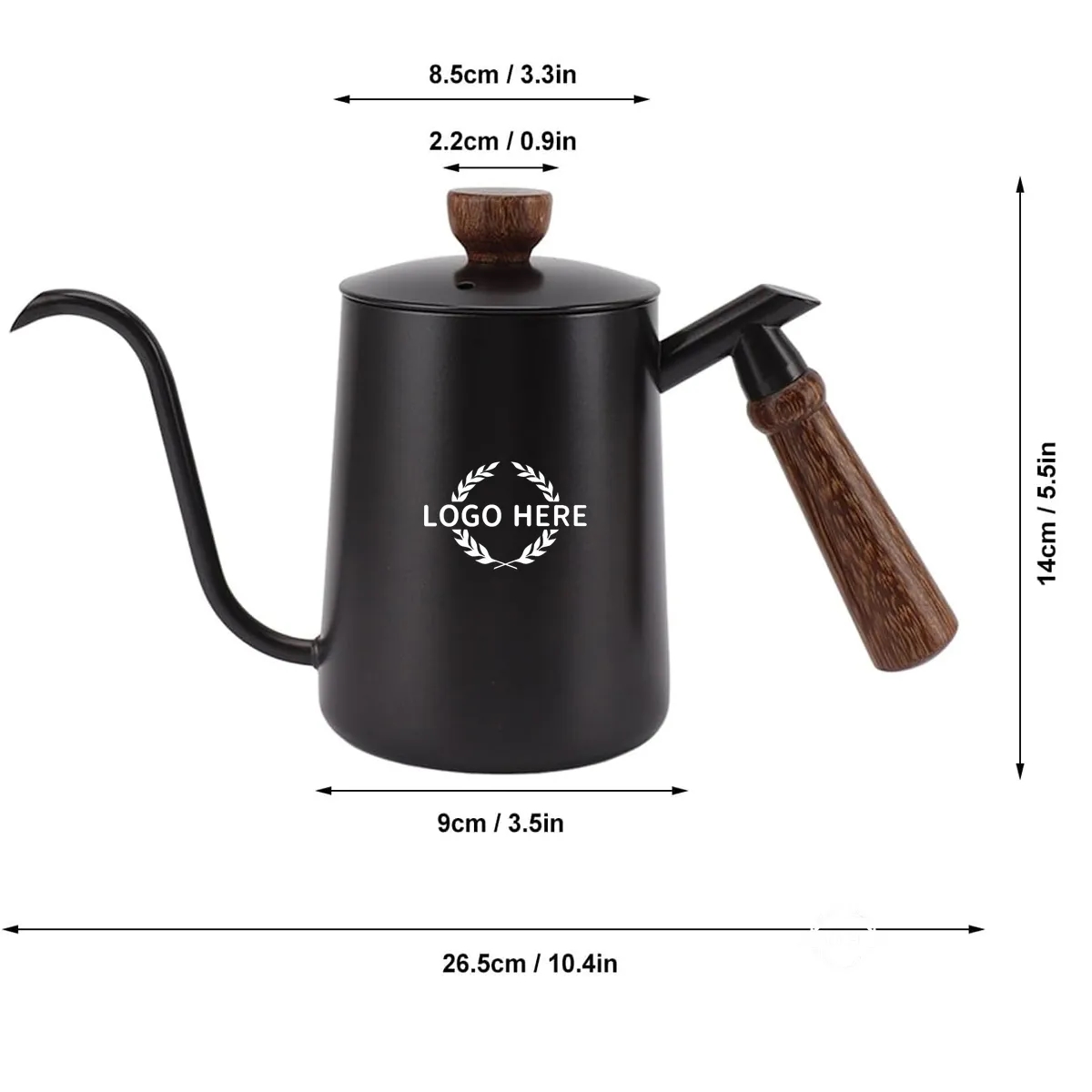 Wood Handle Gooseneck Coffee Kettle 3