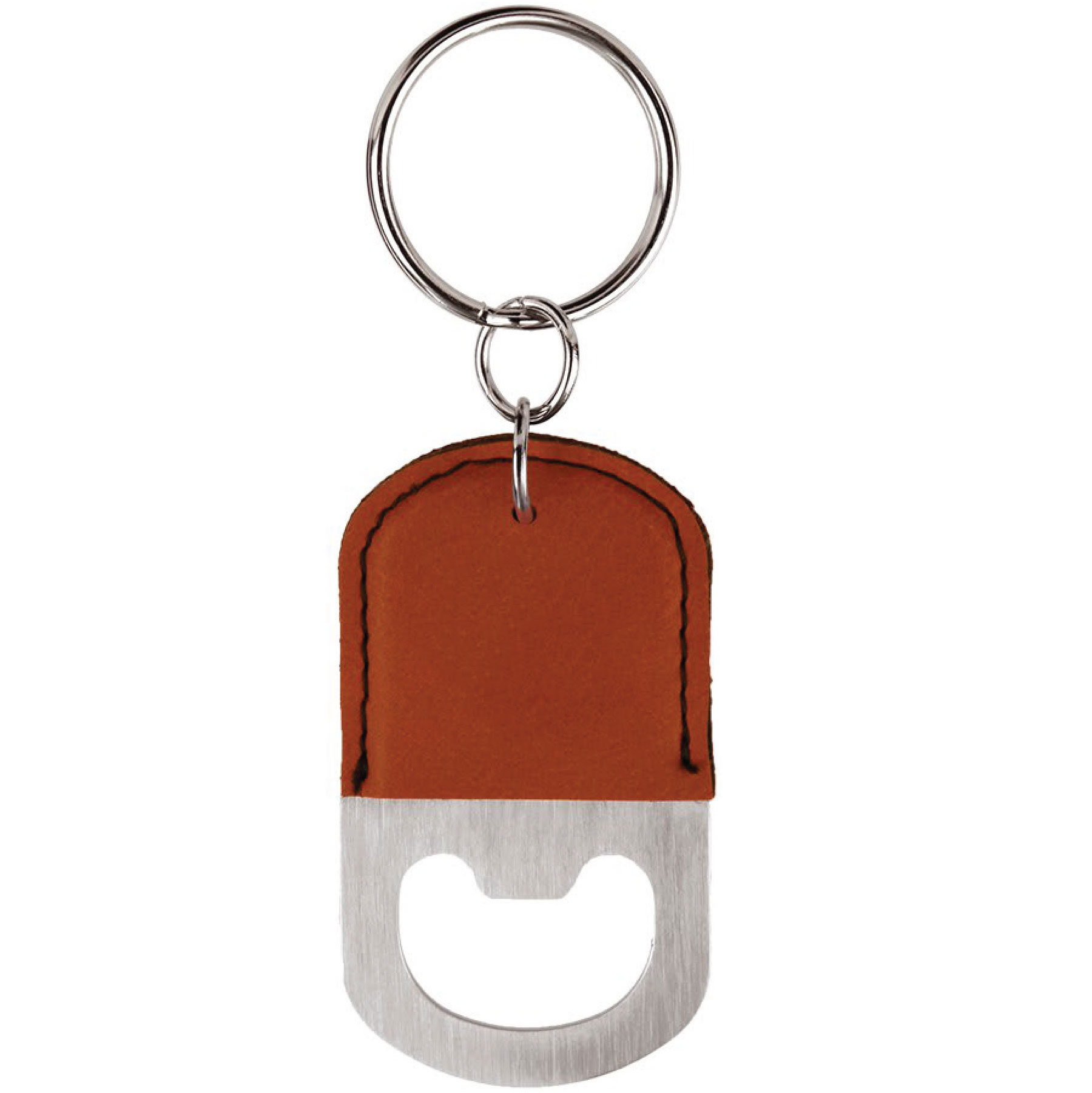 Rawhide Oval Leatherette Bottle Opener Keychain 2
