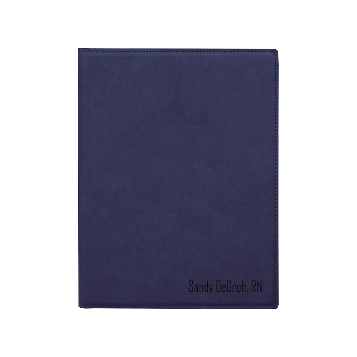 7" x 9" Leatherette Blue/Black Portfolio 3