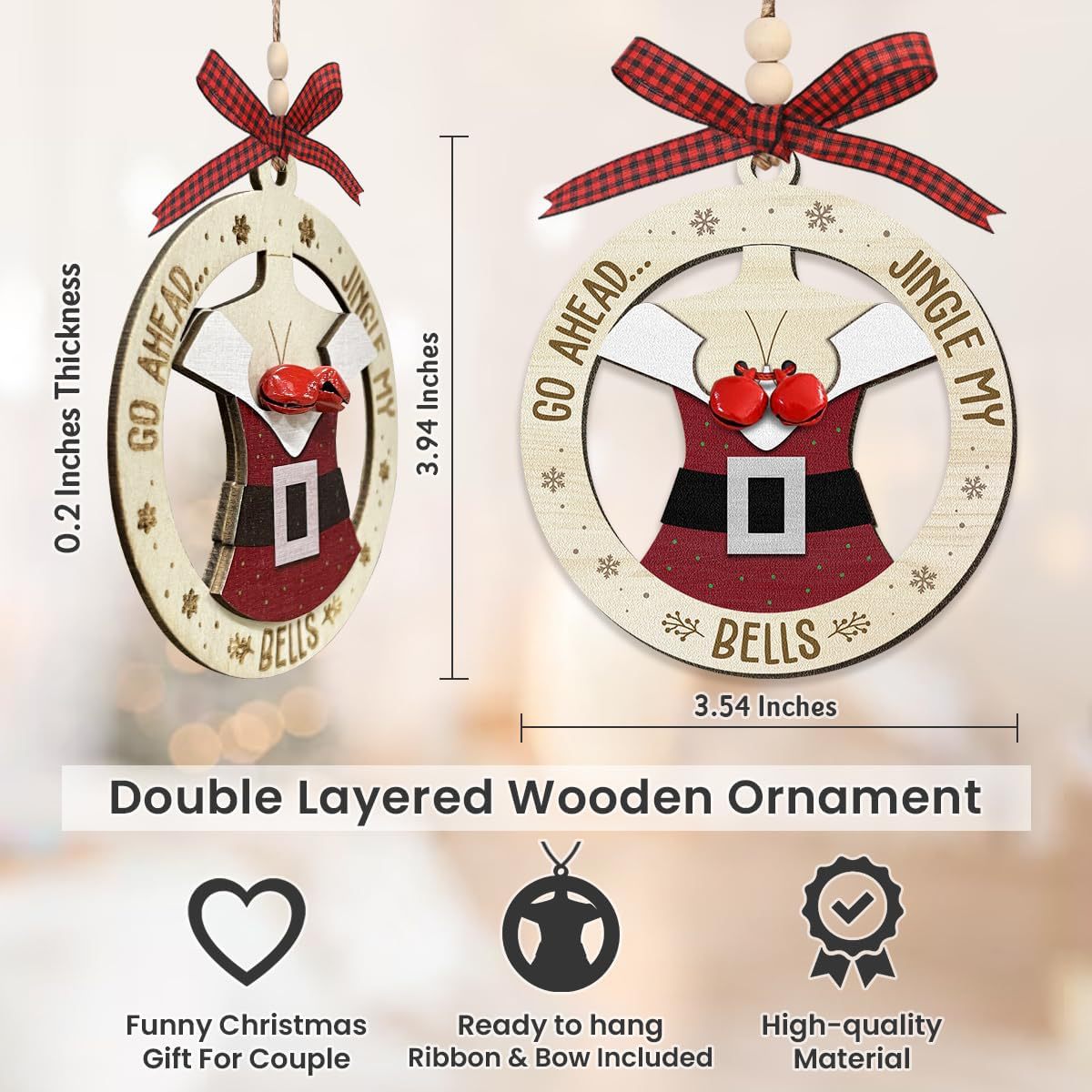 Fun wooden bell pendant 7