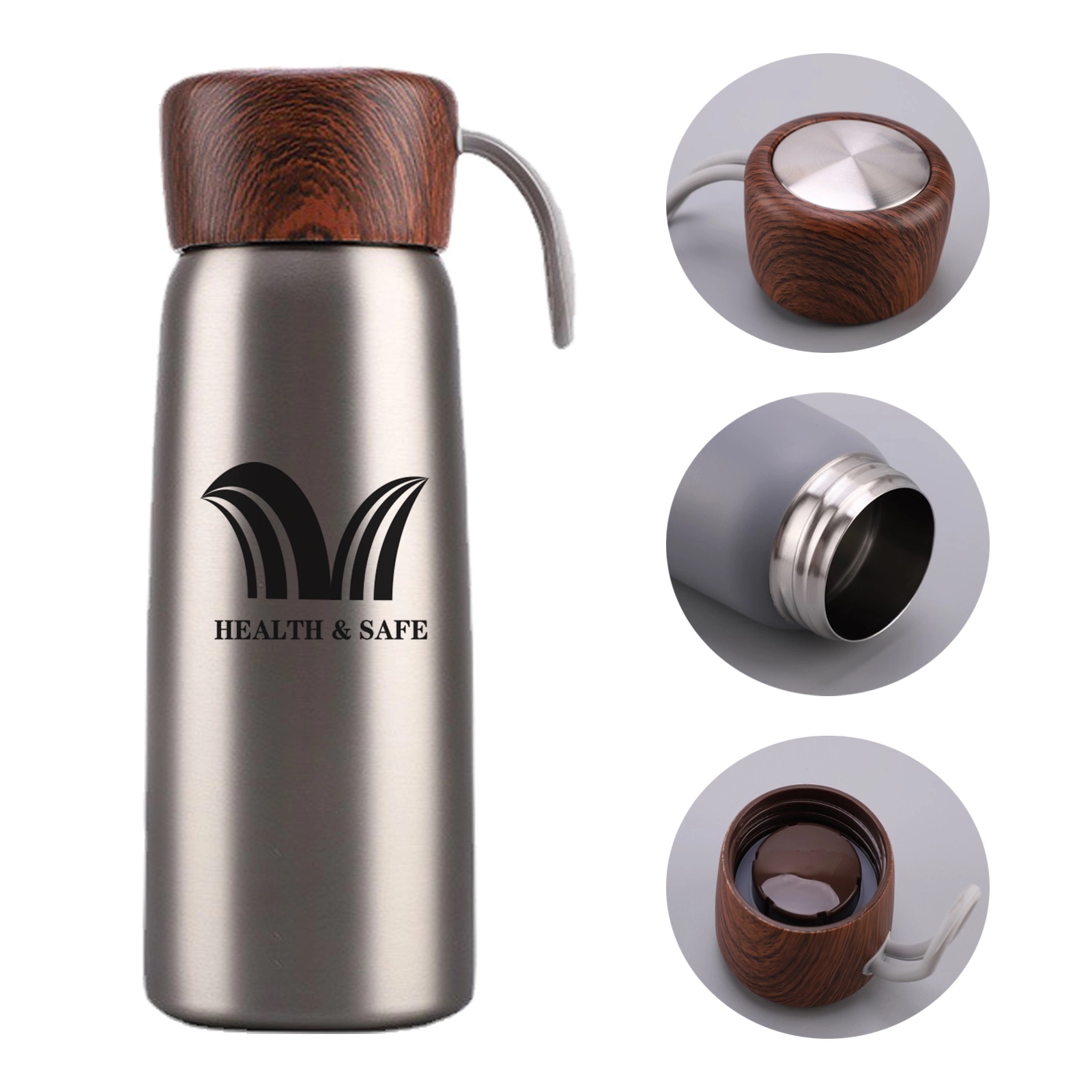 17oz Wooden Lid Thermos Cup 2