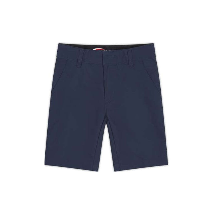Girls Flat Front Shorts - Size 7 Navy 2