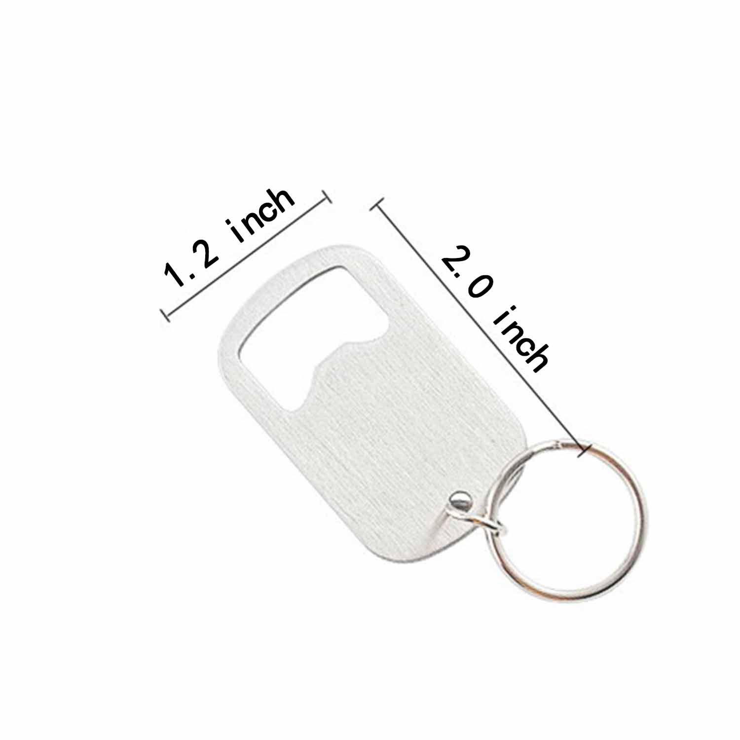 Stainless Steel Flat Beer Bottle Opener Keychain 2