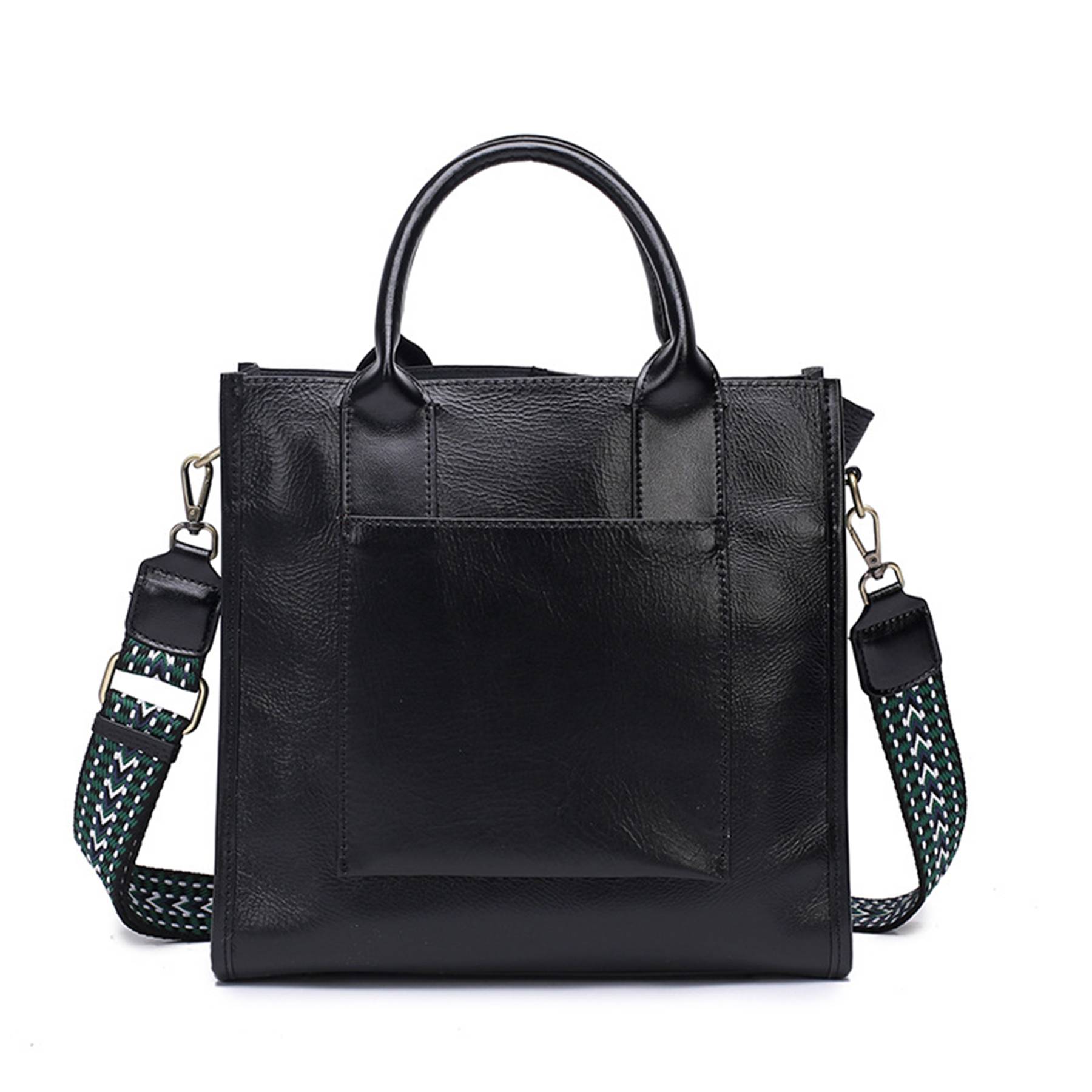 Vegan Leather Simple Vintage Shoulder Retro Handbag 11