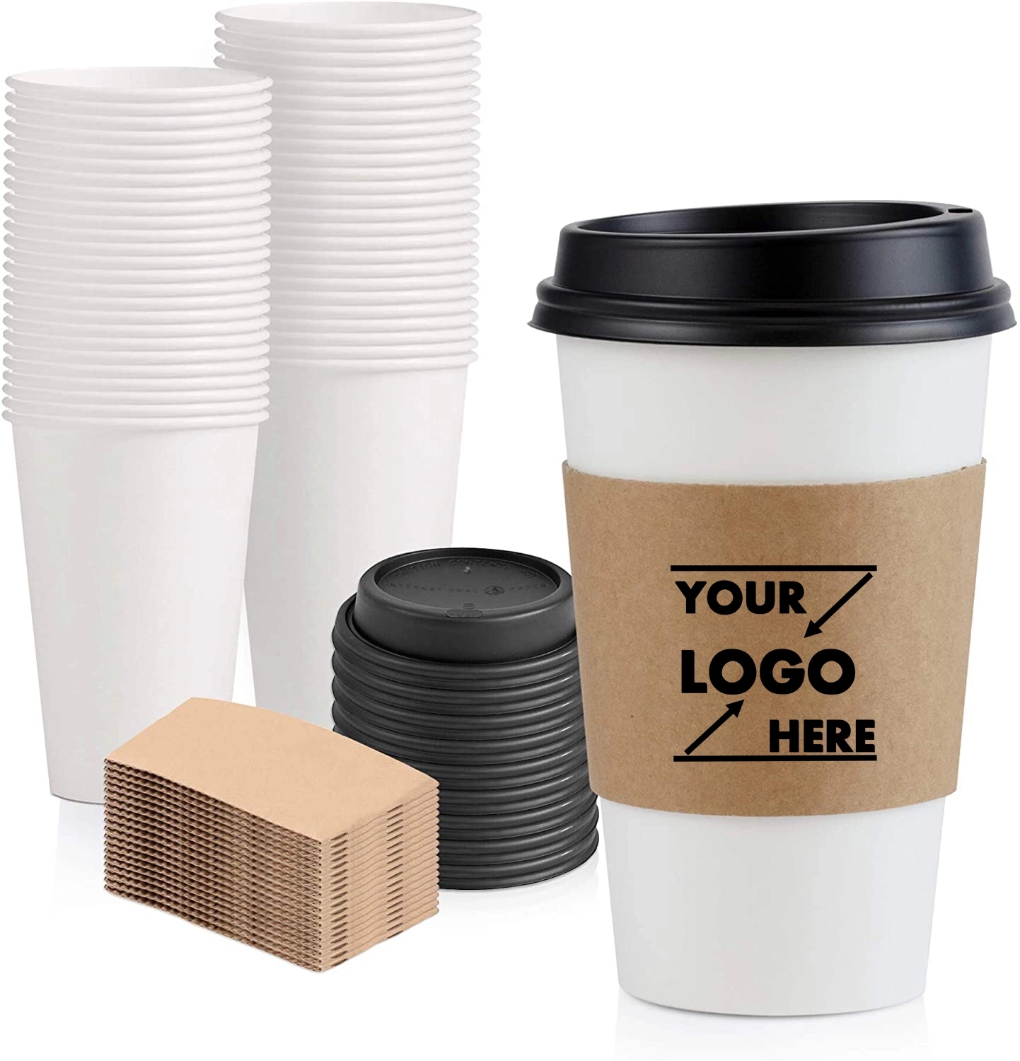 Full Color Printed Craft Paper Coffee Cup Sleeves 2