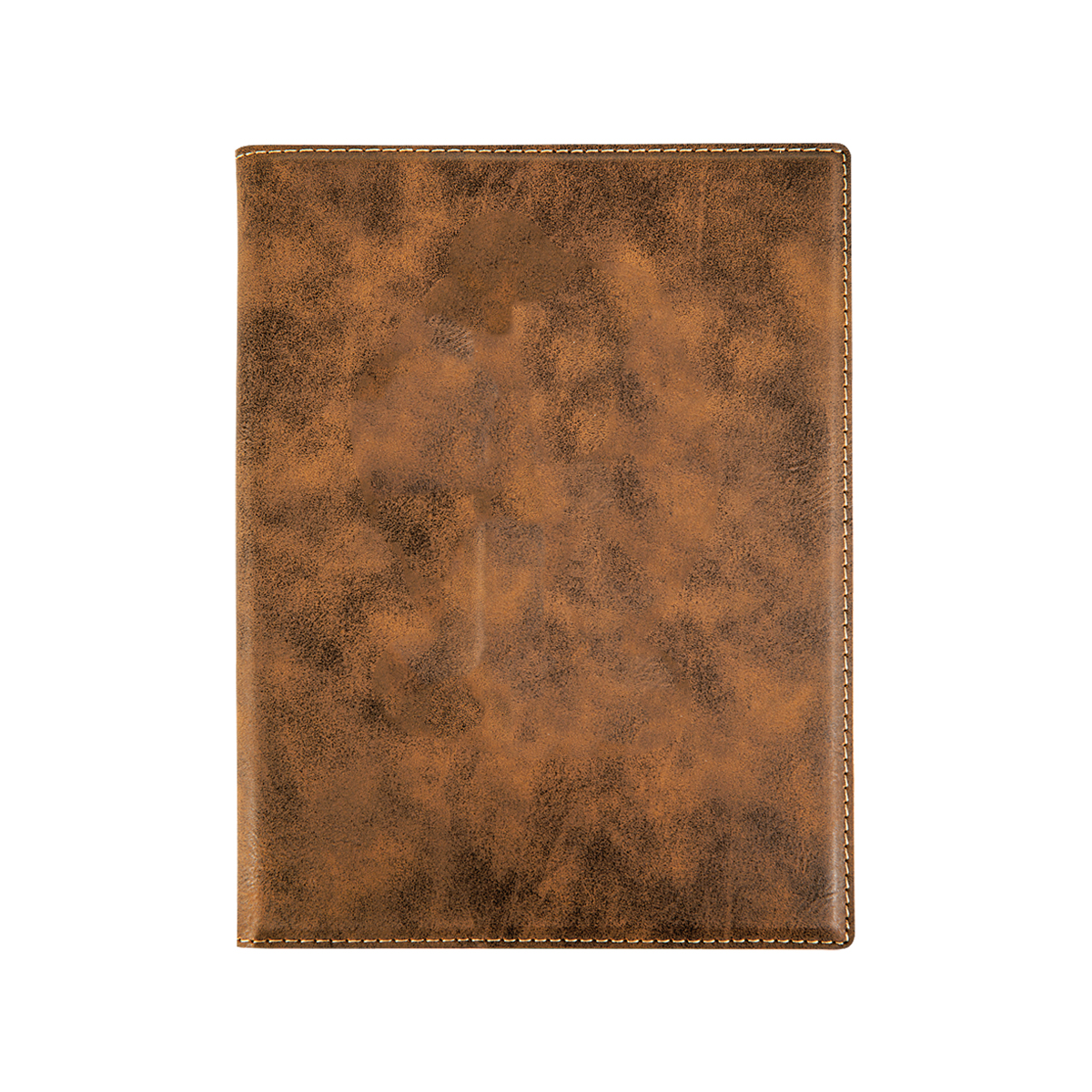 7" x 9" Leatherette Rustic/Gold Portfolio 3