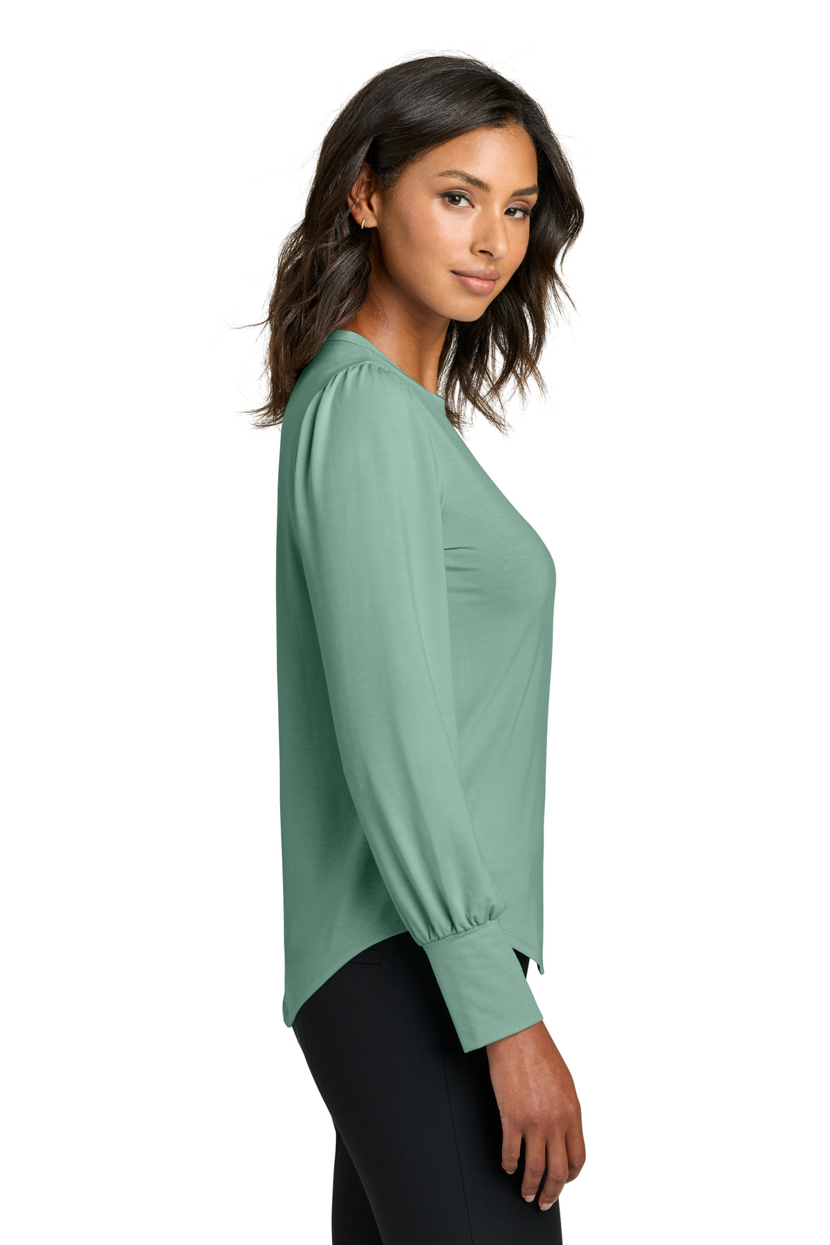 Mercer+Mettle Women's Stretch Jersey Long Sleeve Blouson Top MM1019 31