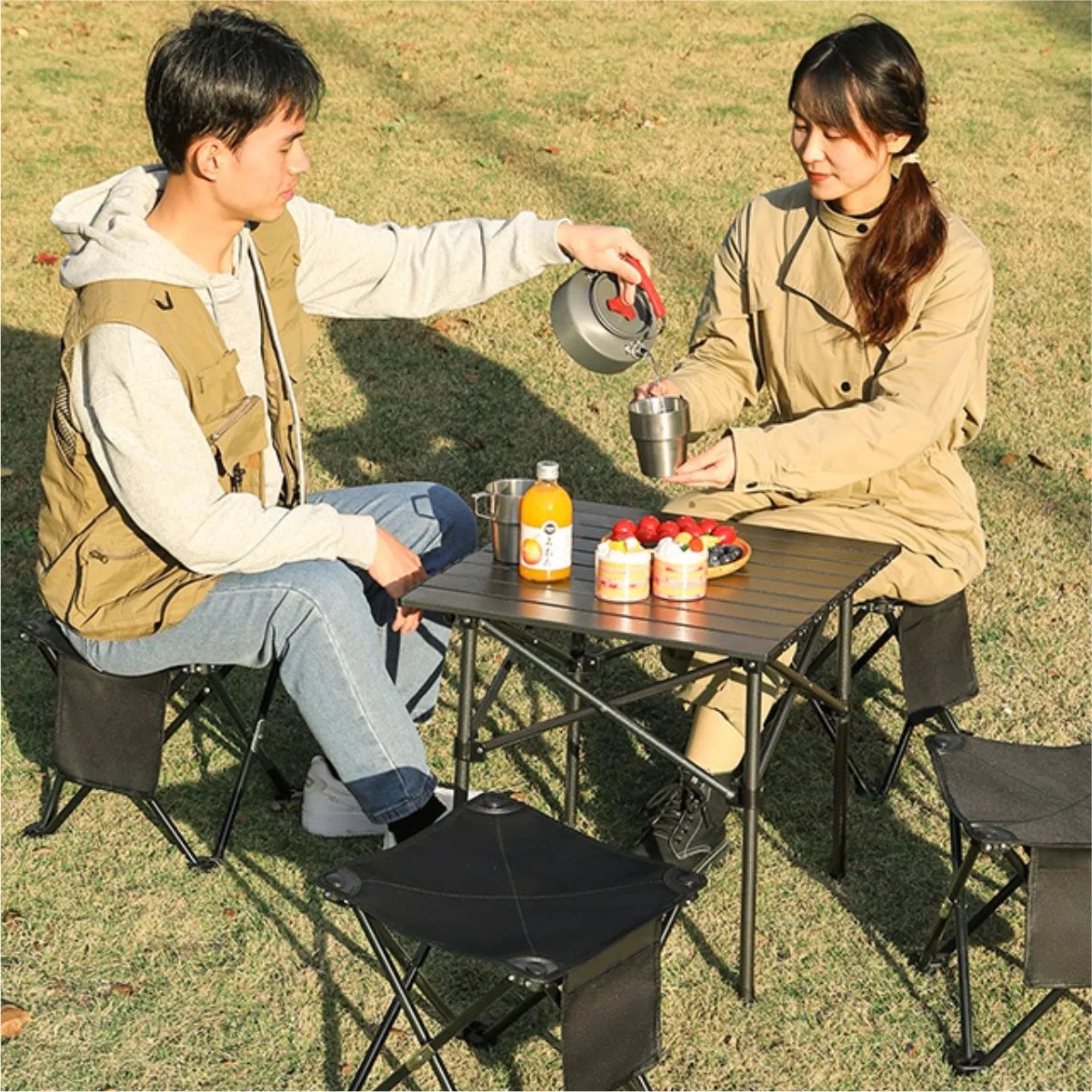 Foldable Outdoor Camping Chair With Pouch & Side Pocket 6