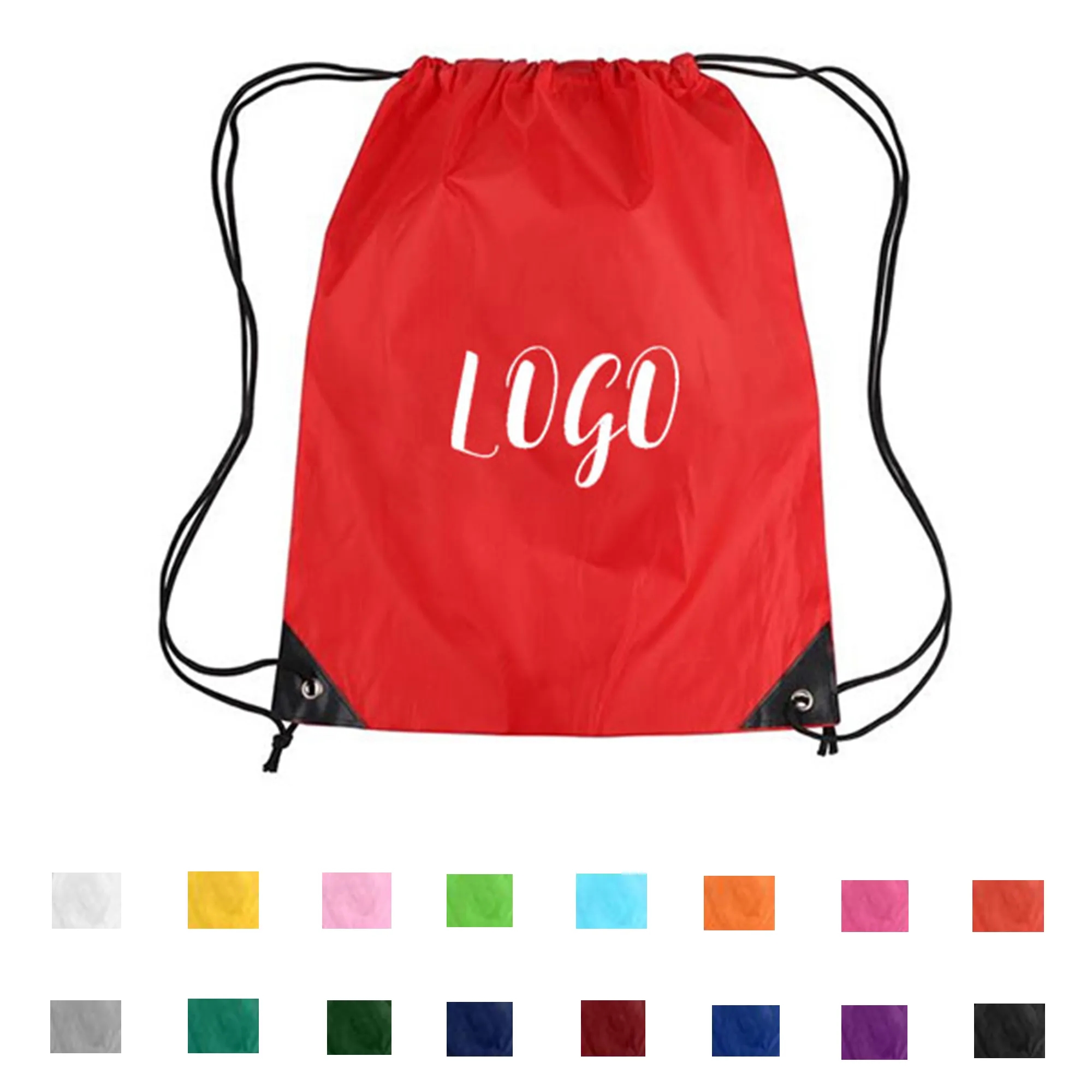 14" x 17" Polyester Drawstring Backpack