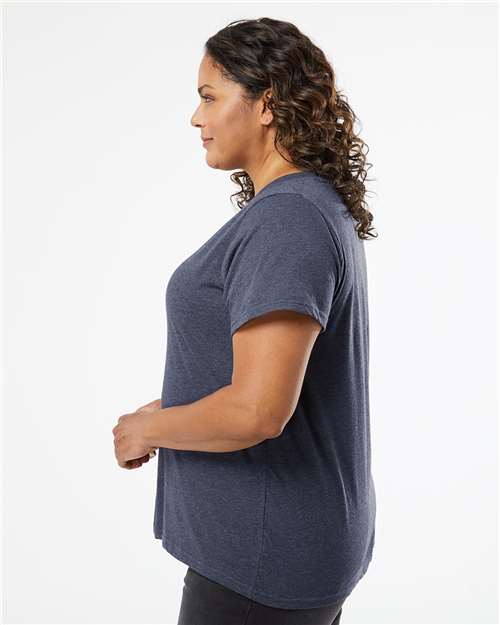 Women's Curvy Collection Fine Jersey V-Neck Tee - 3817 68