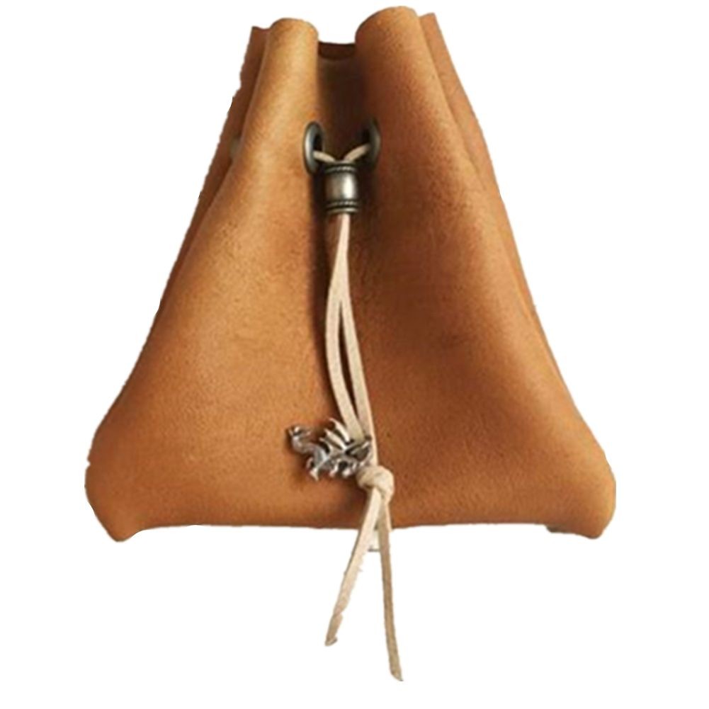 Leather Ear Bud Organizer Drawstring Bag 6