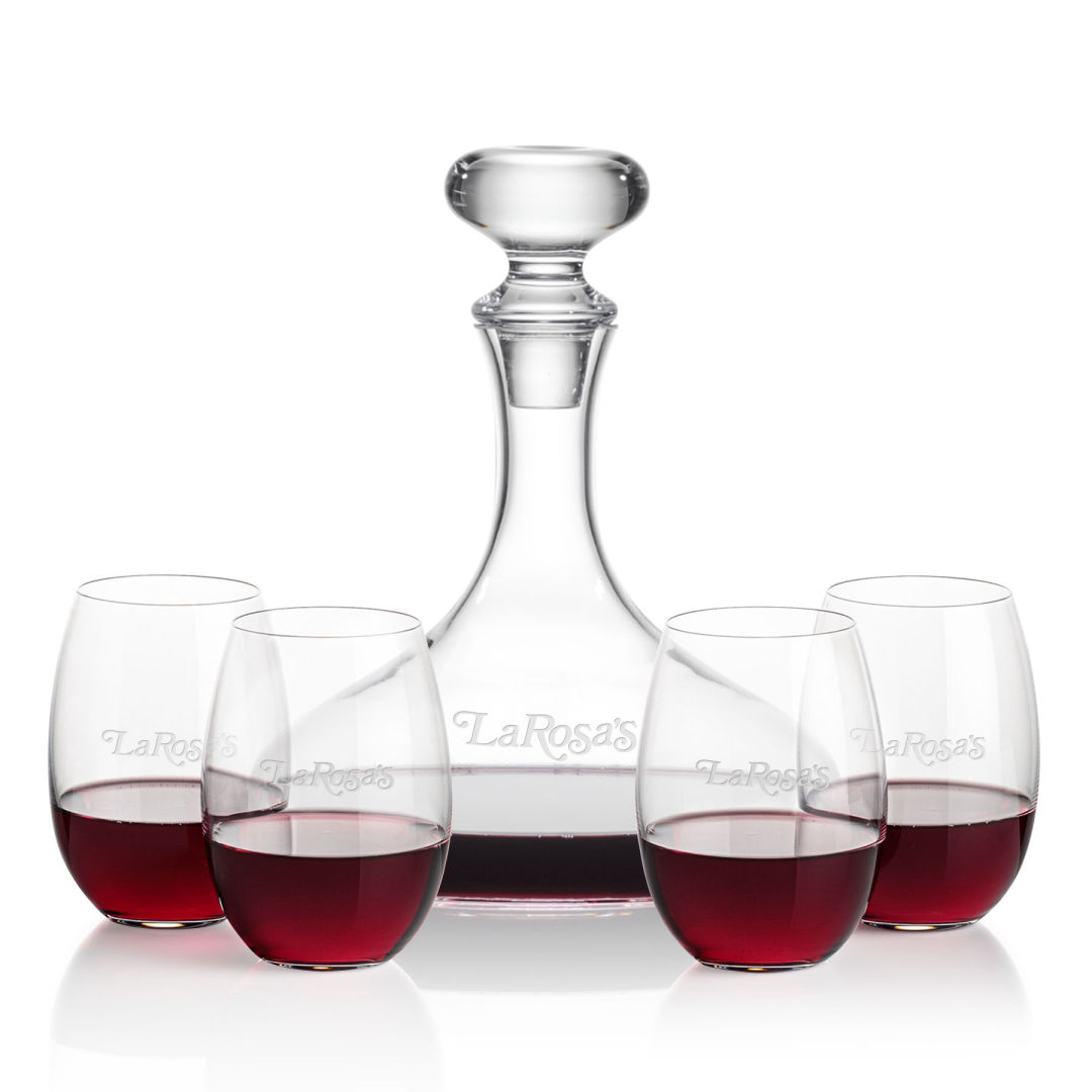 Stratford Decanter & Carlita Stemless Wine 2