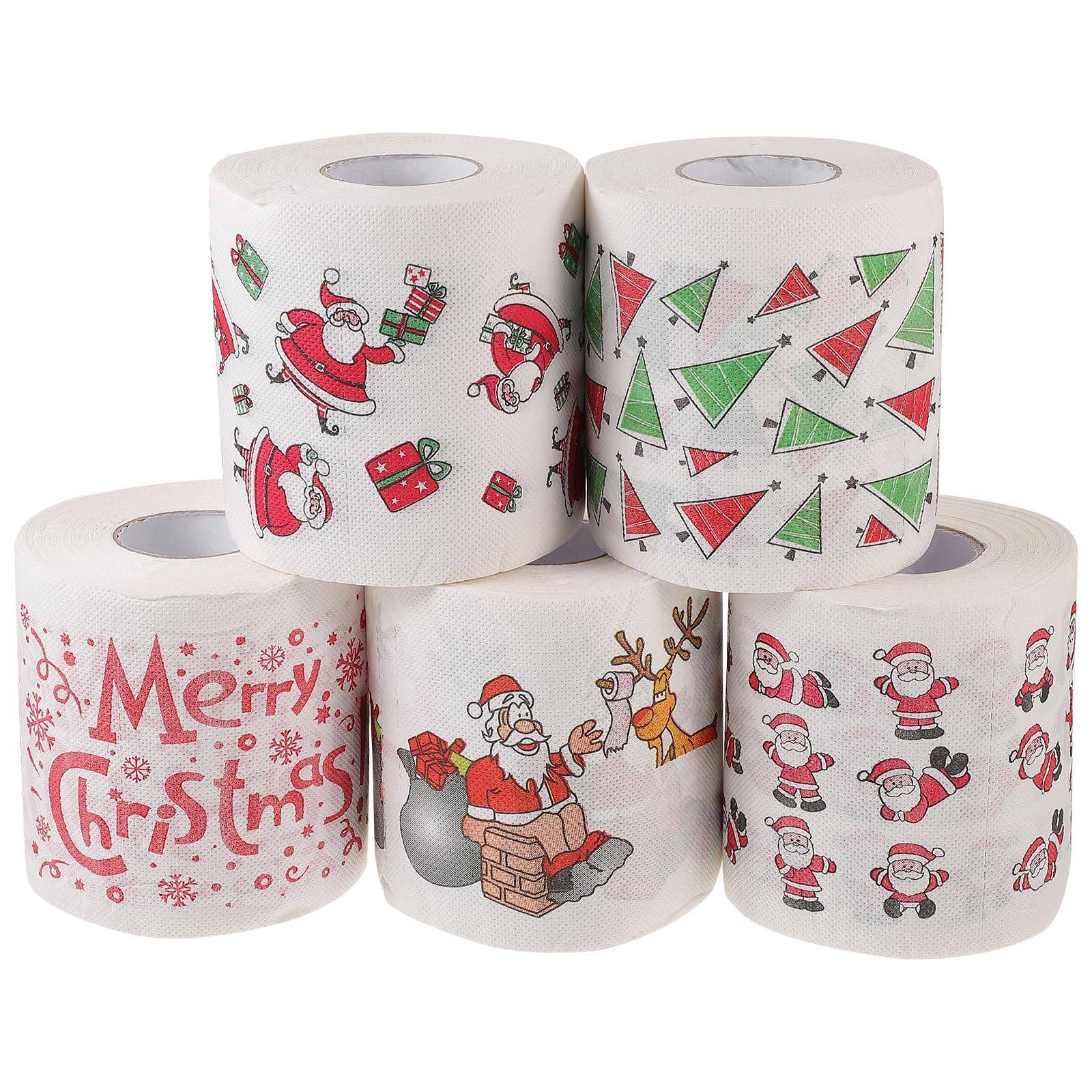 Custom Merry Christmas Toilet Paper Tissue Napkin 2