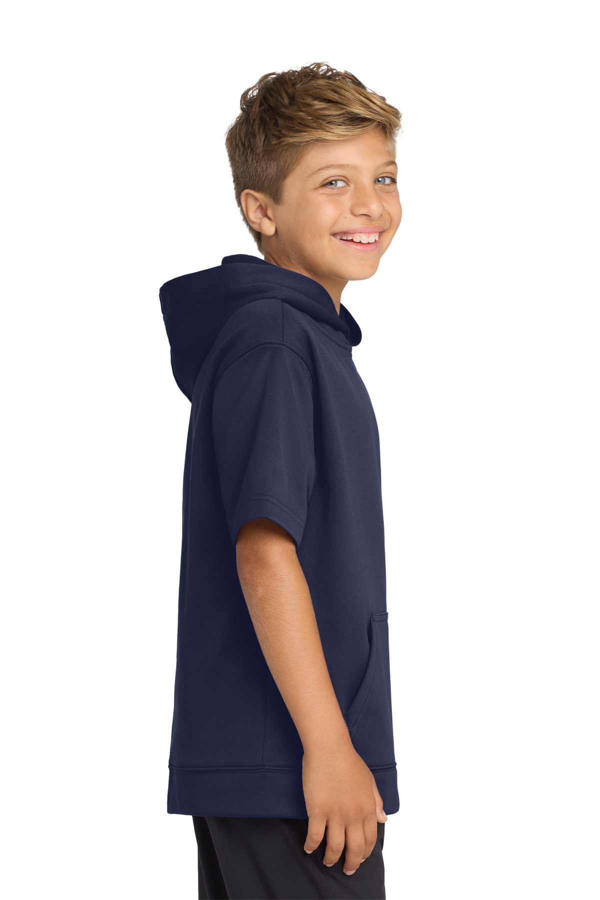 Sport-Tek Youth Sport-Wick Fleece Short Sleeve Hooded Pullover. YST251 23