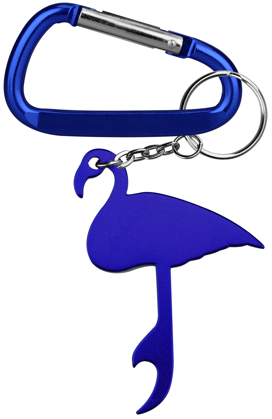 Flamingo Shaped Aluminum Bottle Opener with Key Chain & Carabiner 4