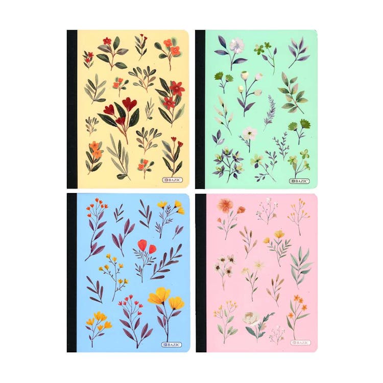Floral Composition Books - Assorted College Ruled 2