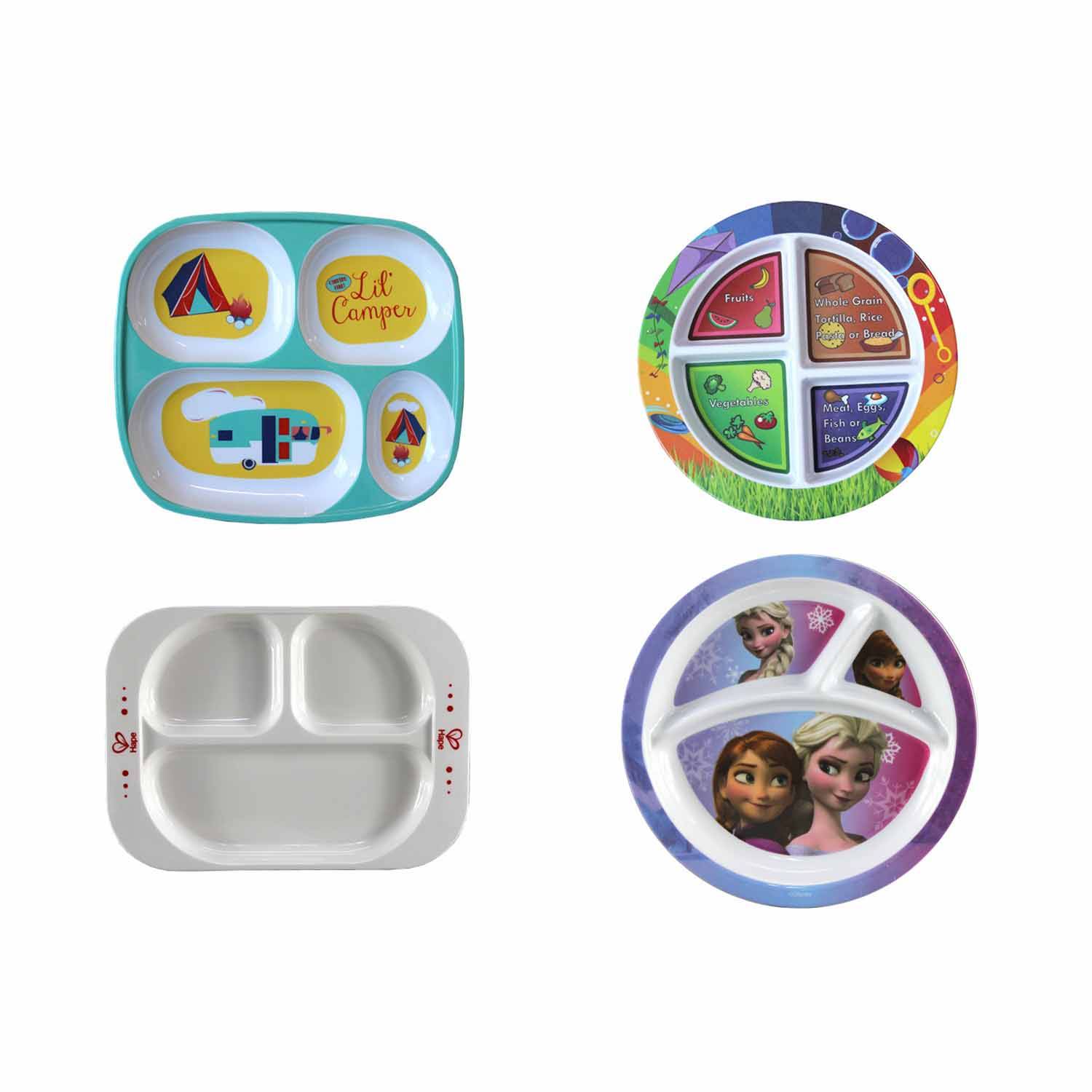 Melamine cutlery four-compartment snack fruit bowl 5