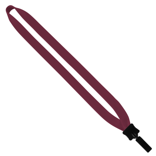 3/4" Cotton Lanyard with Plastic Clamshell & Bulldog Clip 26