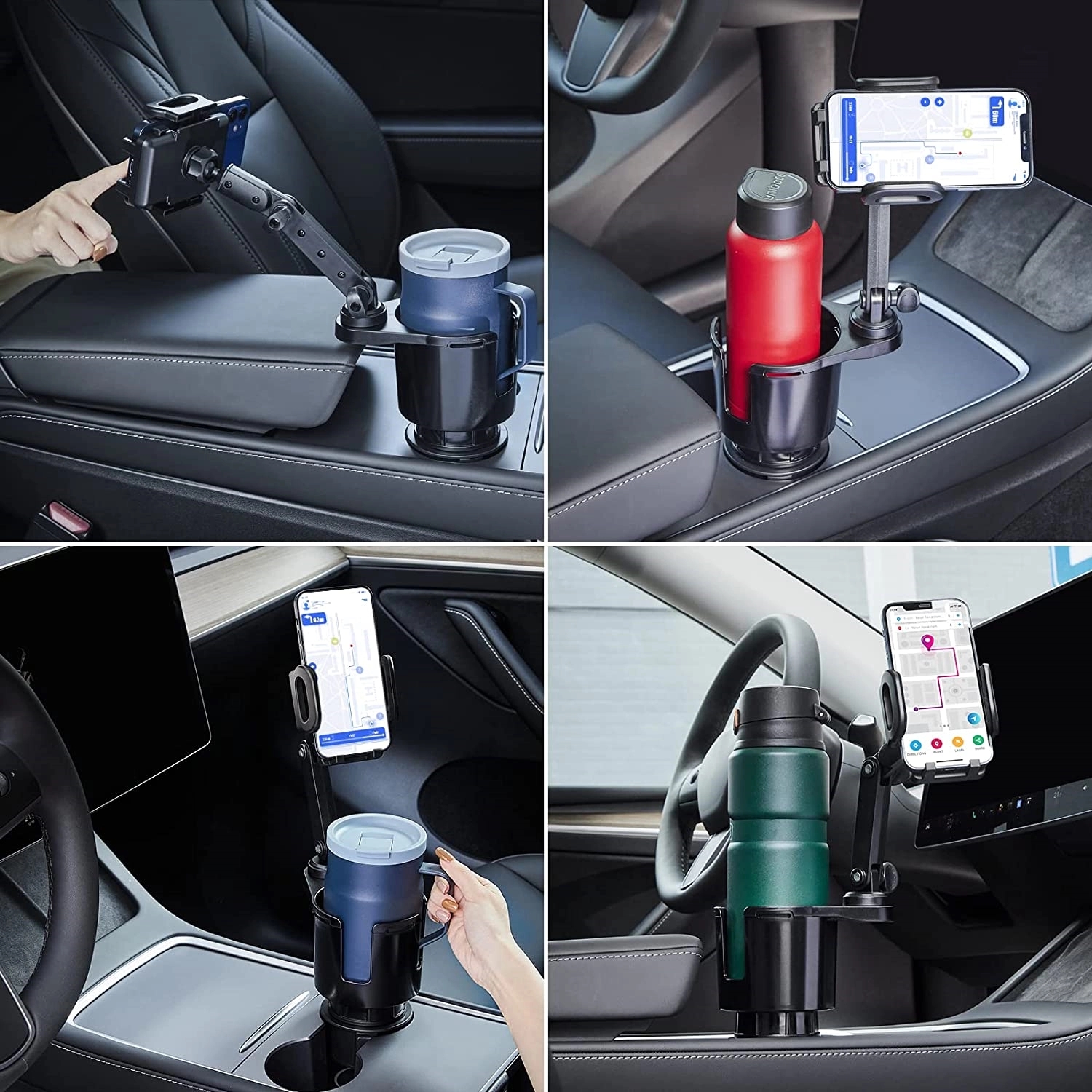 Car Cup Holder With Phone Mount 2